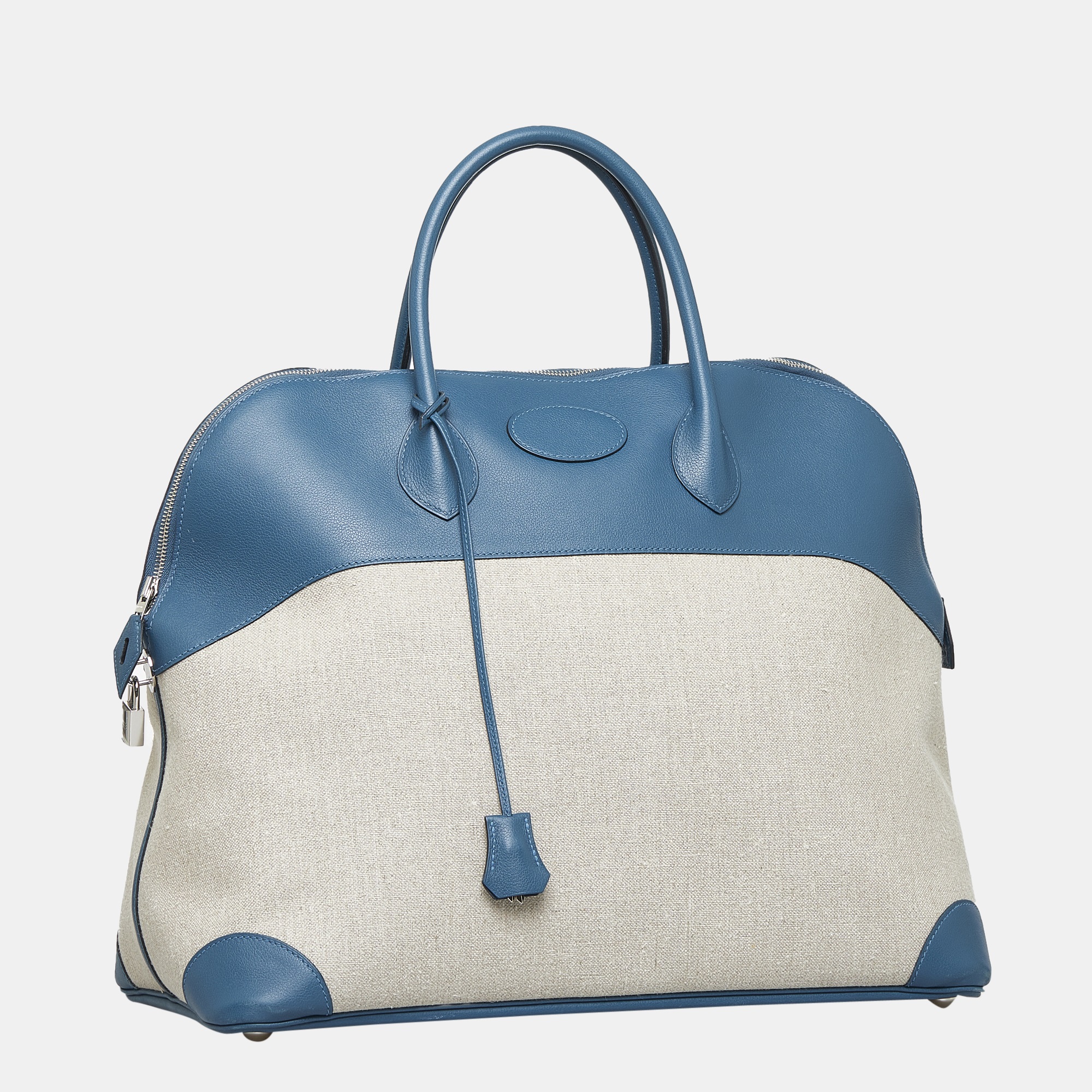 

Hermes Beige/Blue Toile Bolide 35