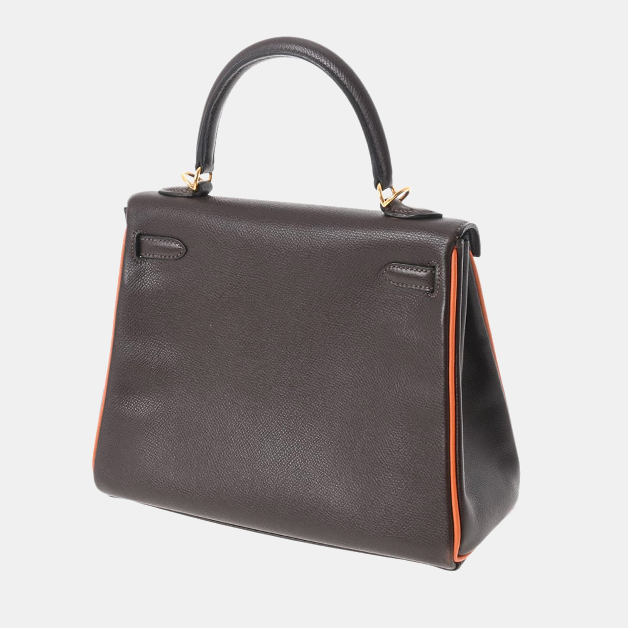 

Hermes Kelly 25 Inner Stitch Cacao Orange H Engraved (around 2004) Women's Vo Epsom Bag, Brown