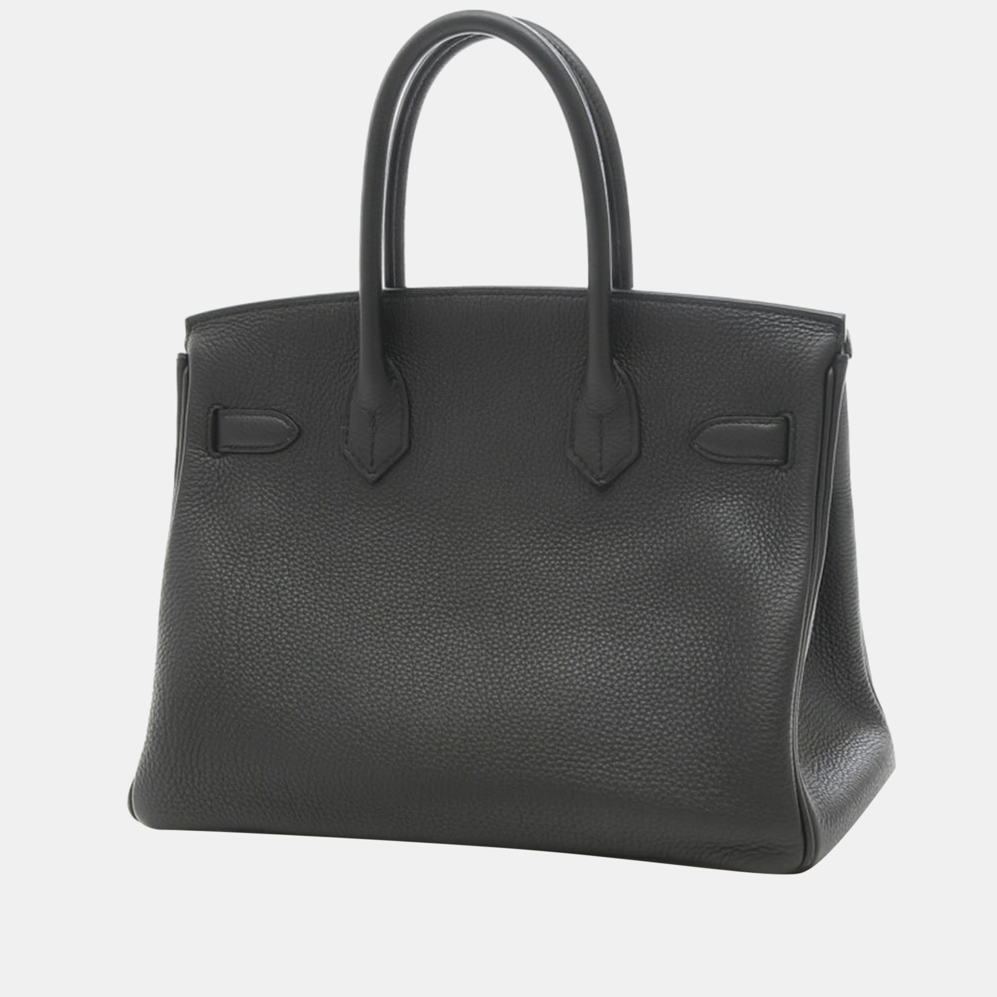 

Hermes Birkin 30 Togo handbag black silver hardware D stamp