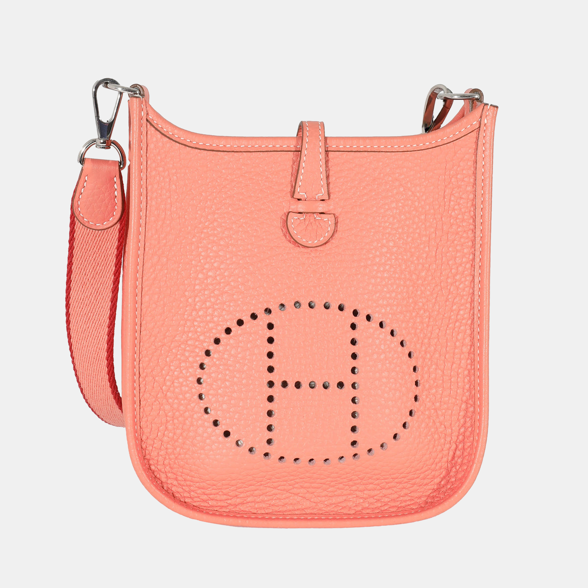 HERMES CLEMENCE FLAMINGO CORAL MINI EVELYNE TPM 16