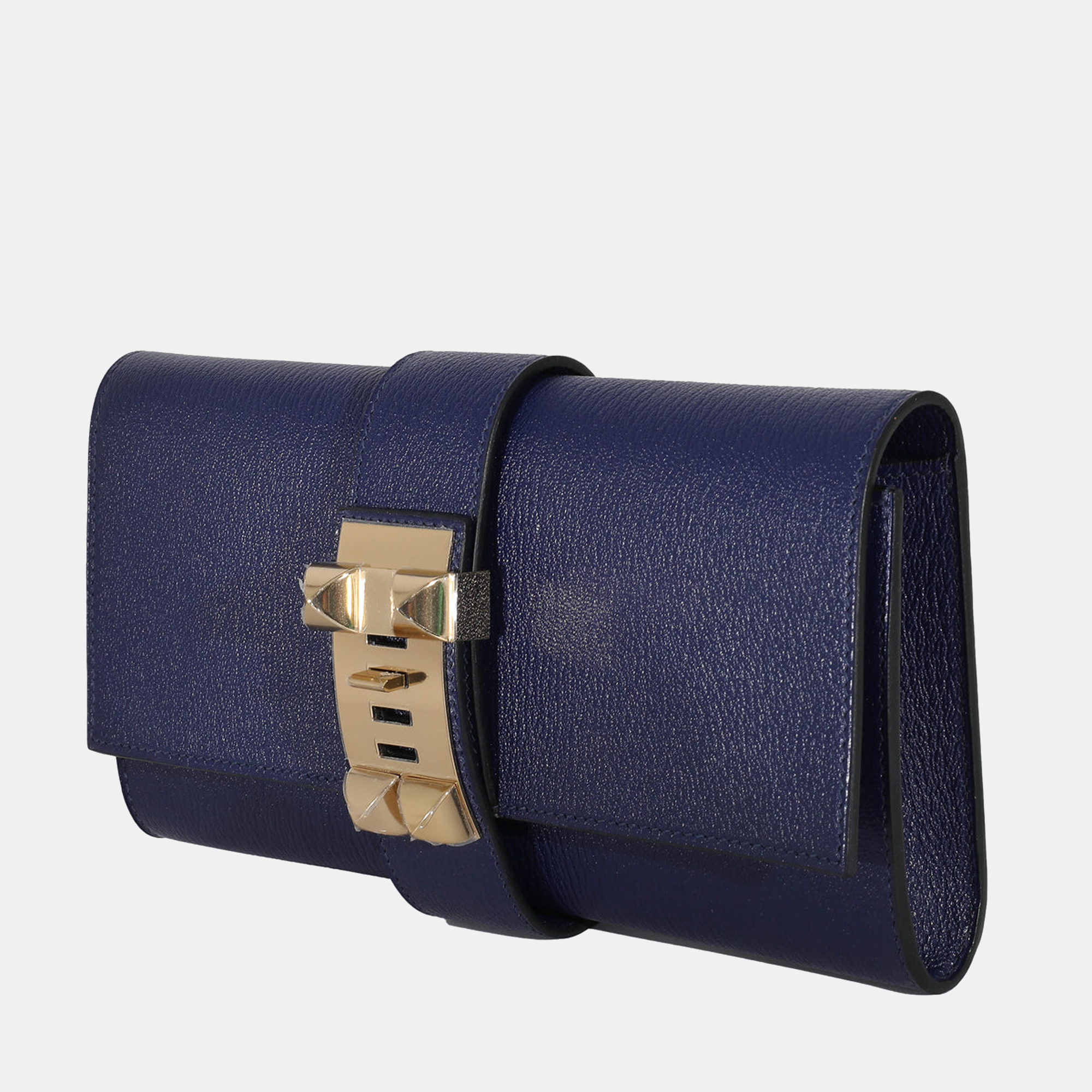 

Hermes Bleu Encre Mysore Chevre Medor 23 GHW, Blue