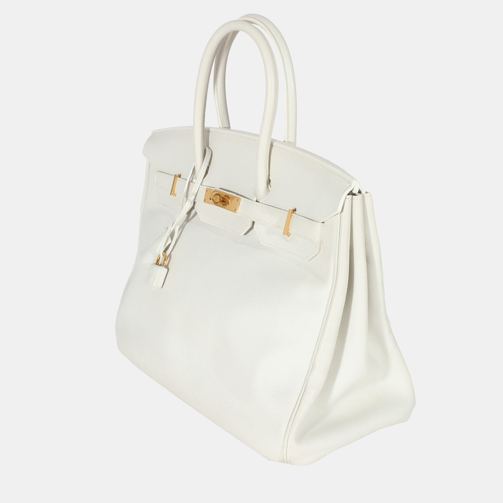 

Hermes White Evergrain Birkin 35 GHW