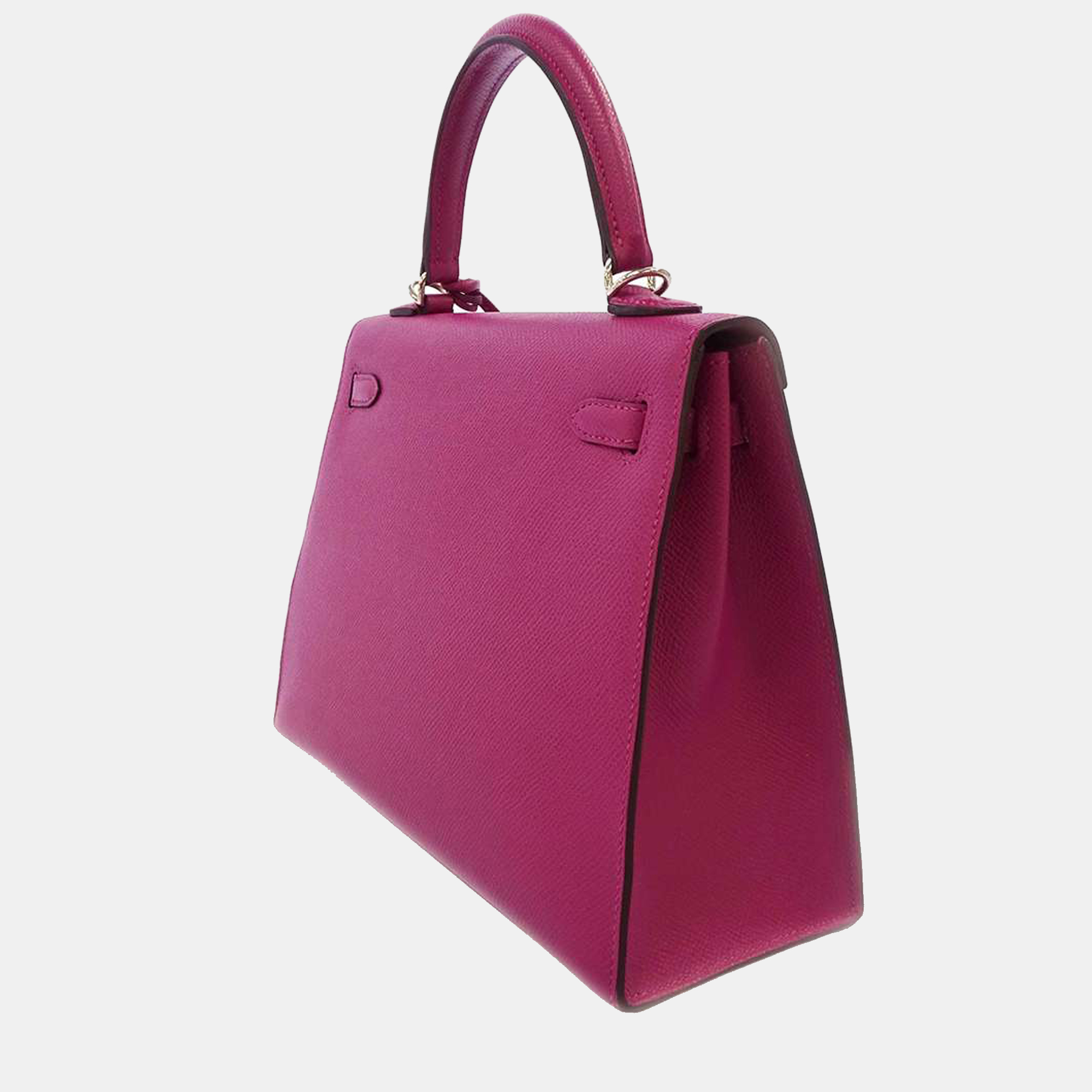

Hermes Purple Epsom Leather Palladium Hardware Kelly Sellier 25 Bag