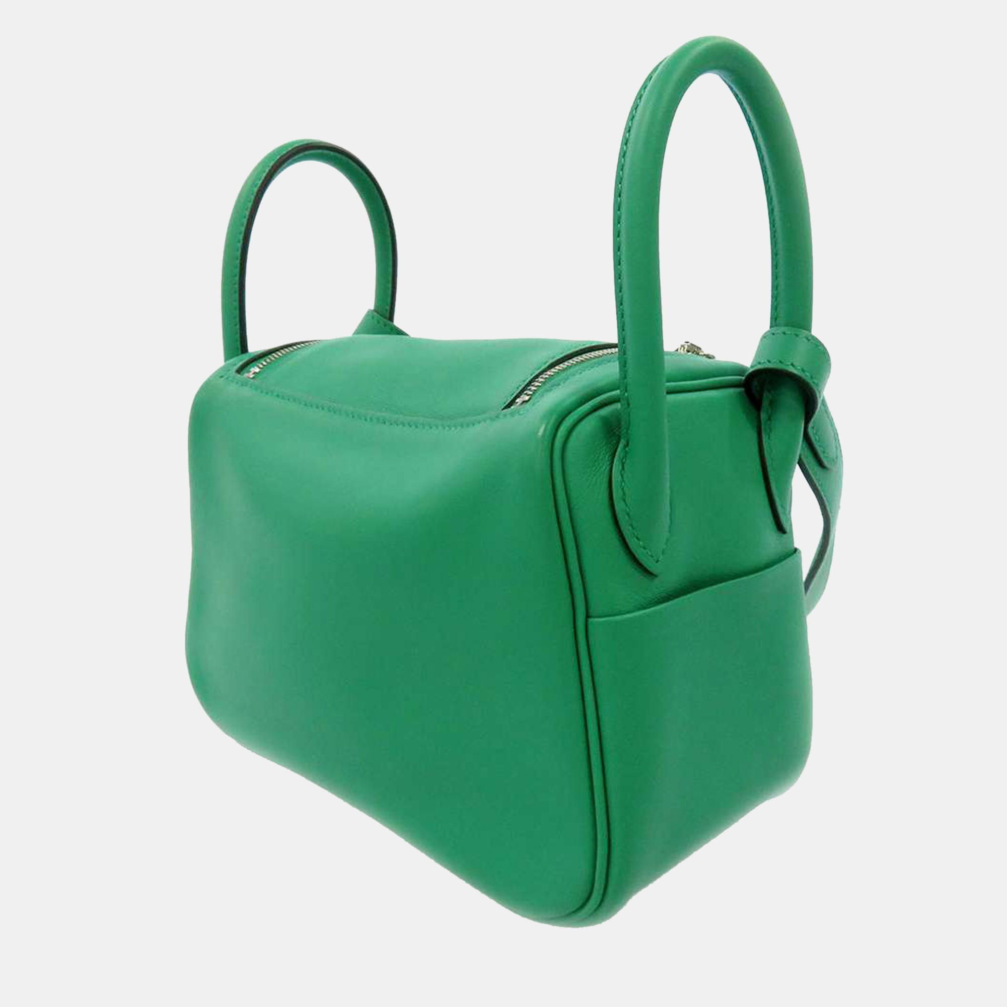 

Hermes Green Swift Leather Mini Lindy Shoulder Bag