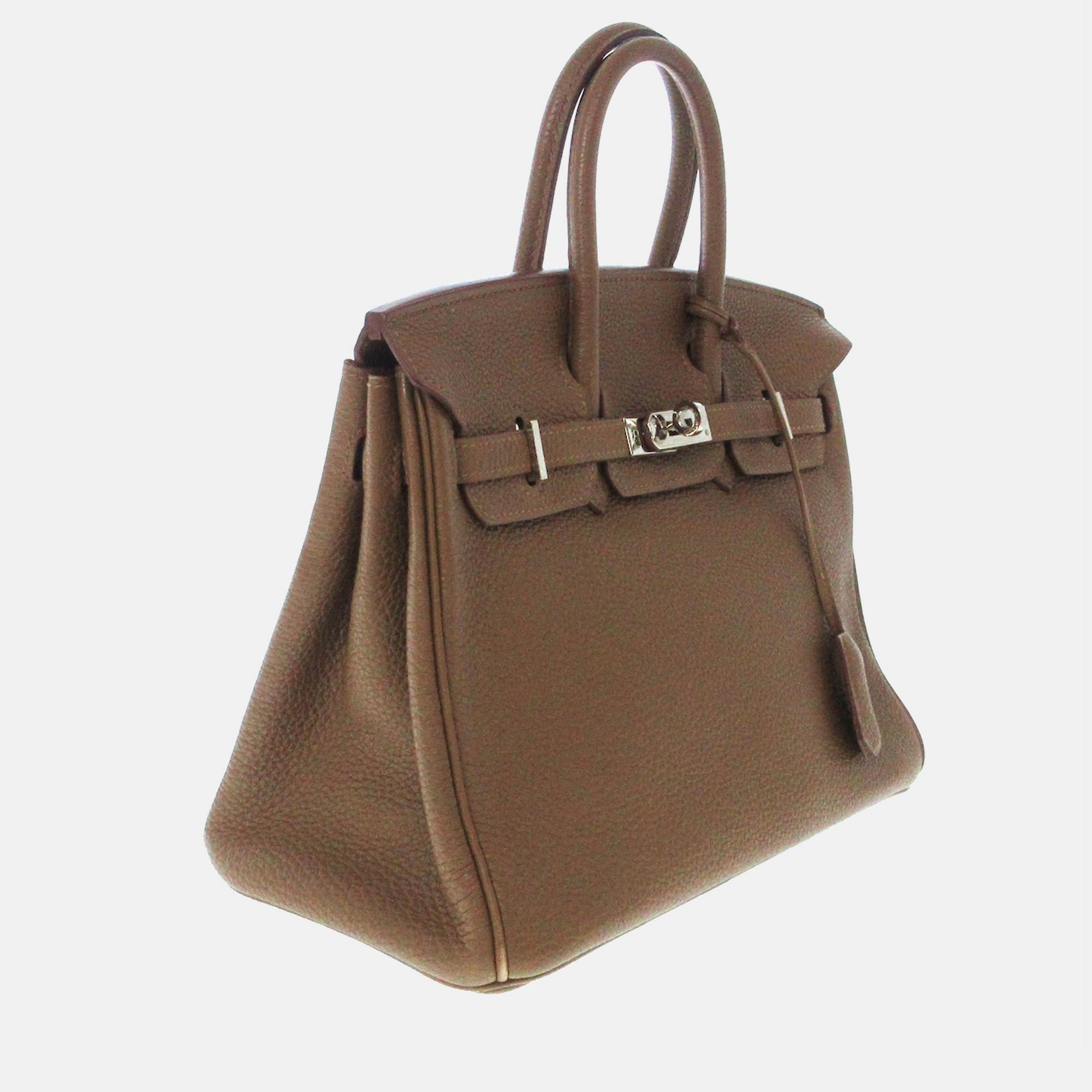 

Hermes Brown Togo Leather Palladium Hardware Birkin 25 Bag
