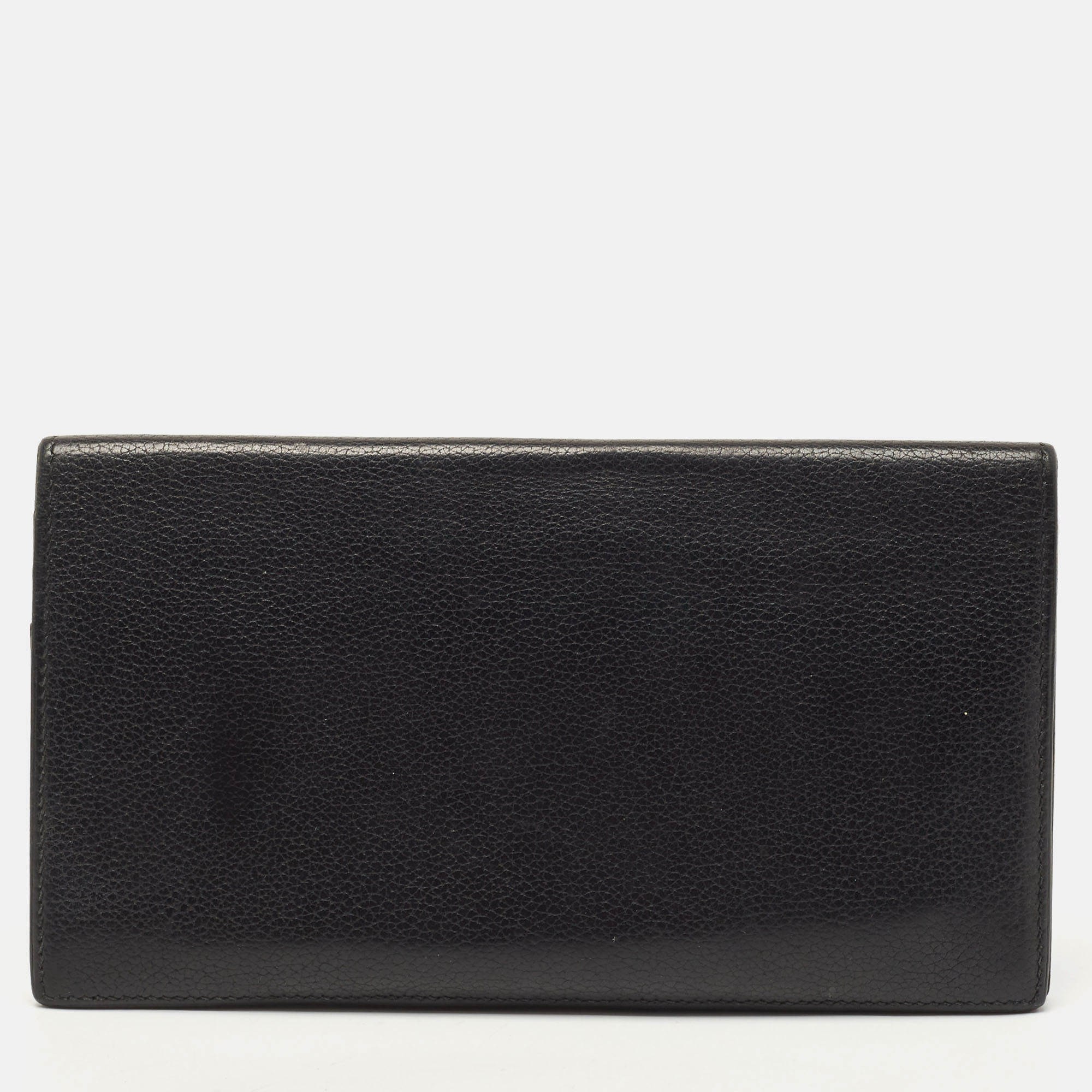 

Hermes Black/Graphite Evercolor Leather MC² Fleming Wallet