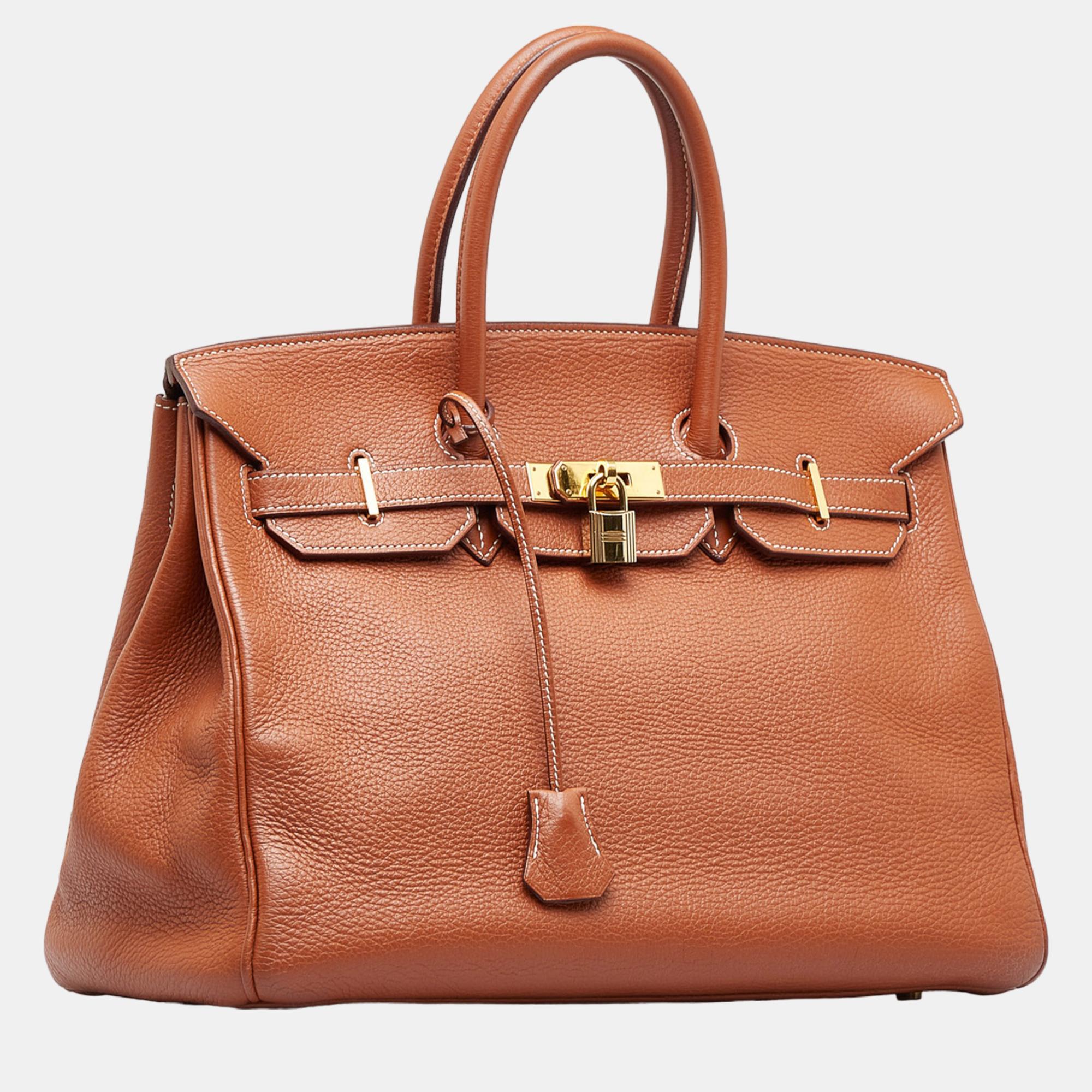 

Hermes Orange Togo Birkin 35