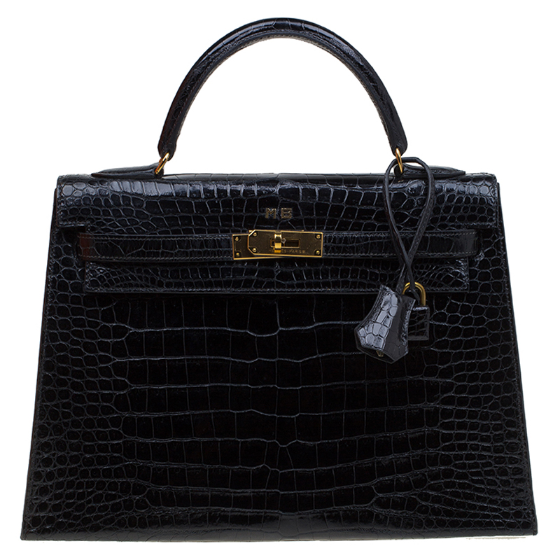 crocodile black bag