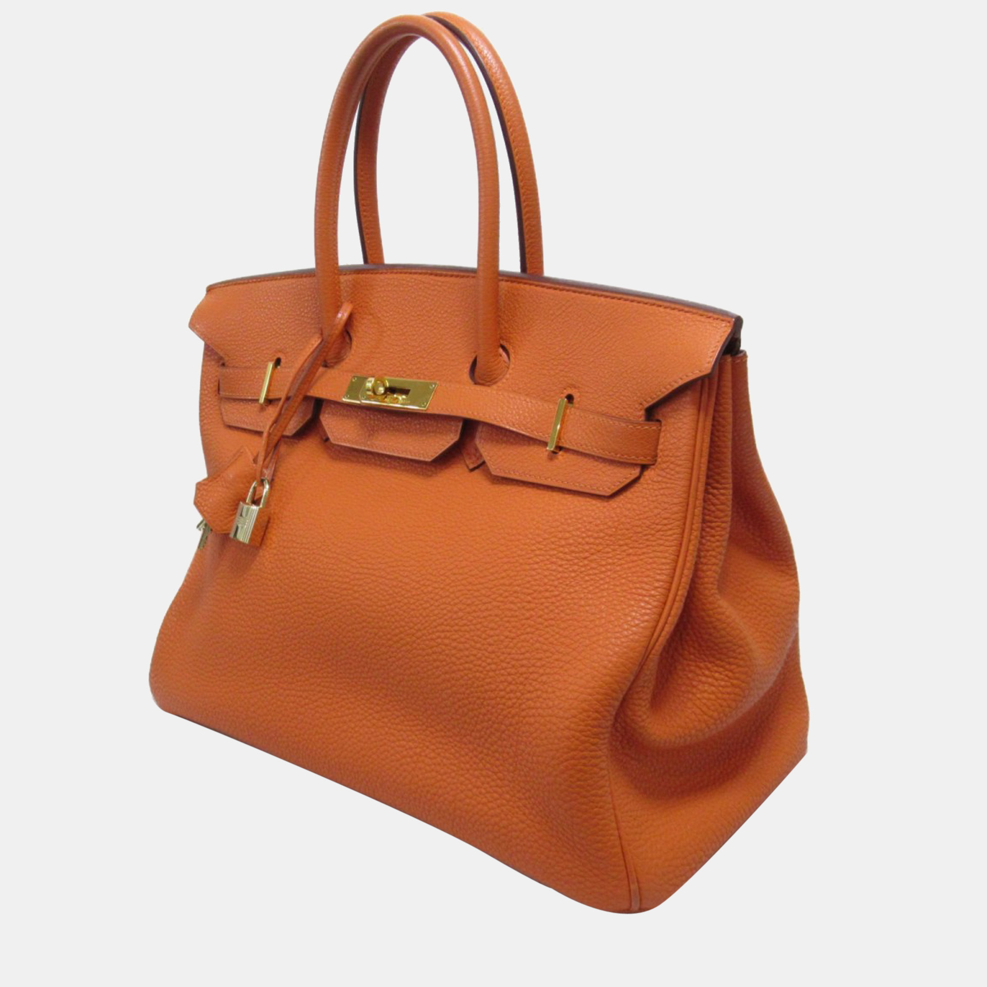 

Hermes Orange Togo Leather Gold Hardware Birkin 35 Bag