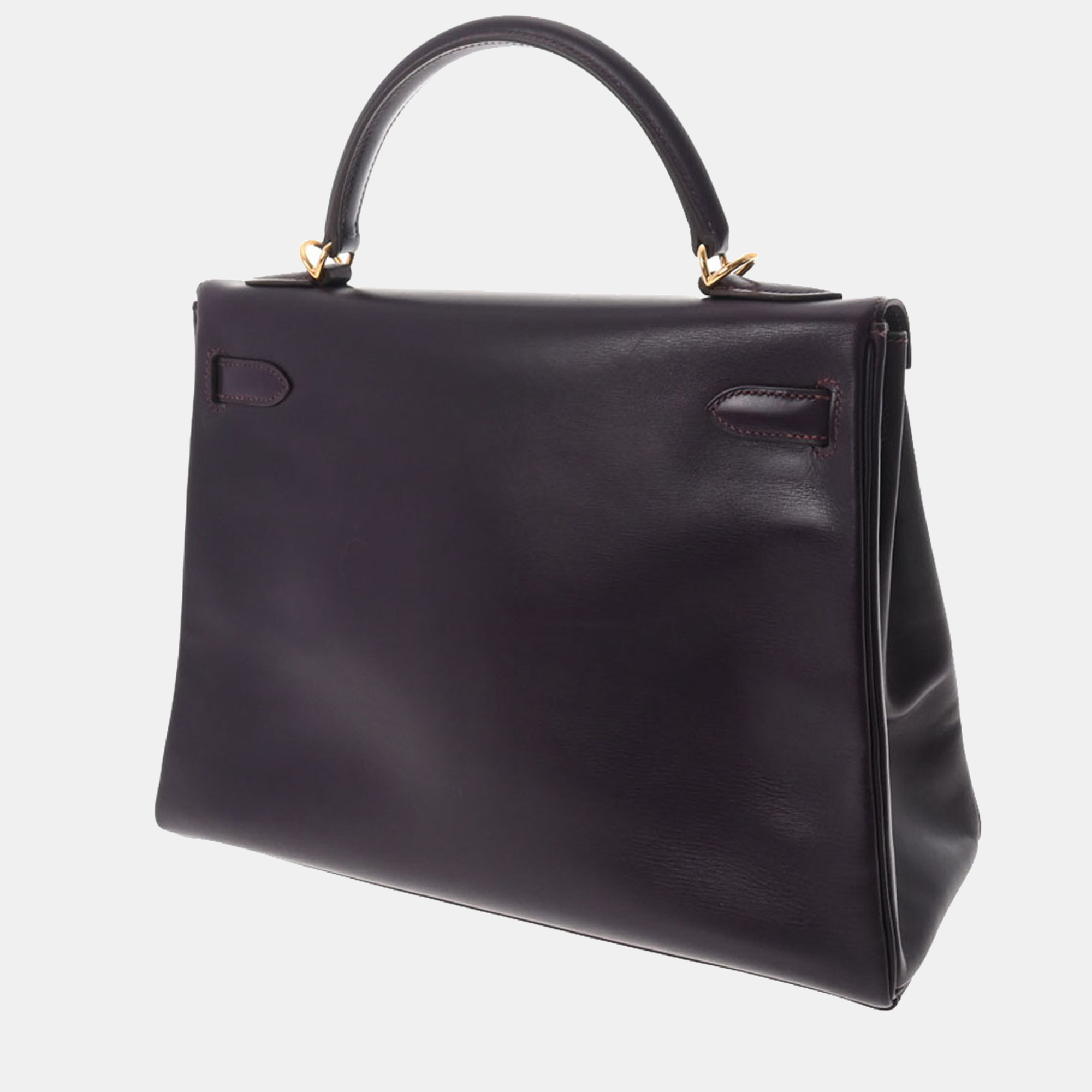 

Hermes Purple Box Calf Leather Gold Hardware Kelly 32 Bag