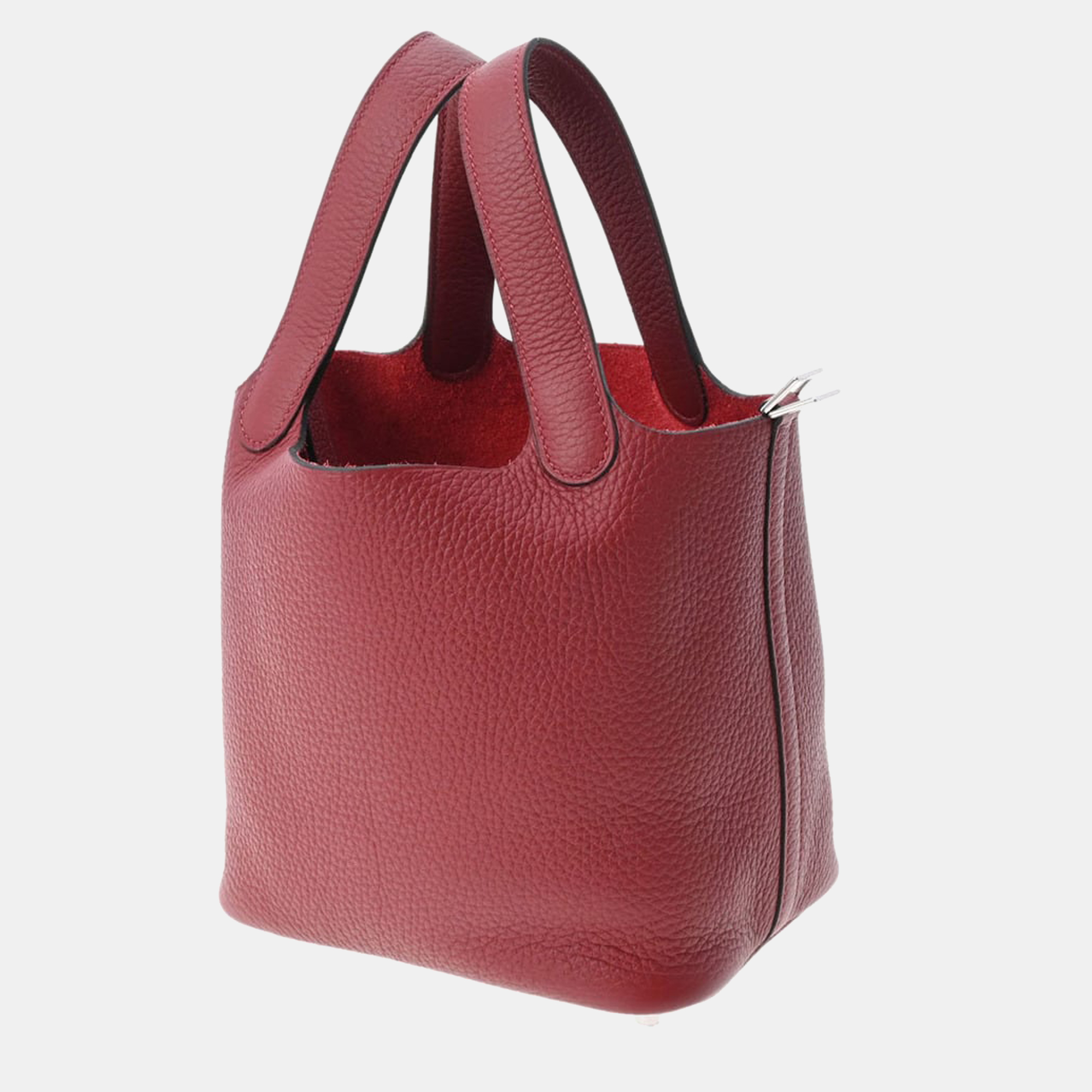 

Hermes Picotin Lock PM Rouge Grena U Engraved (around 2022) Women's Taurillon Clemence Handbag, Red