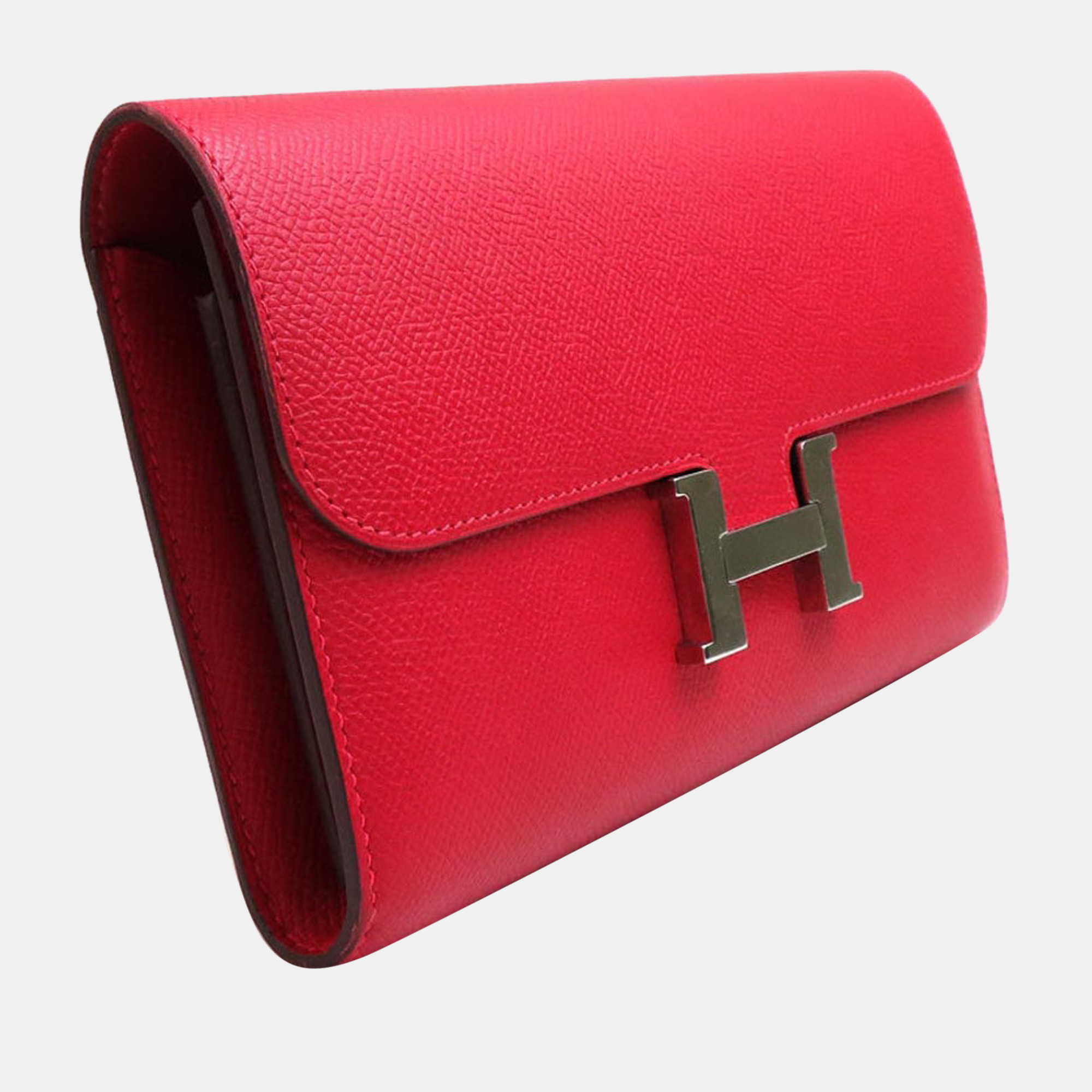 

Hermes Long Wallet Constance Vaux Epson Rouge Kazak Unisex, Red