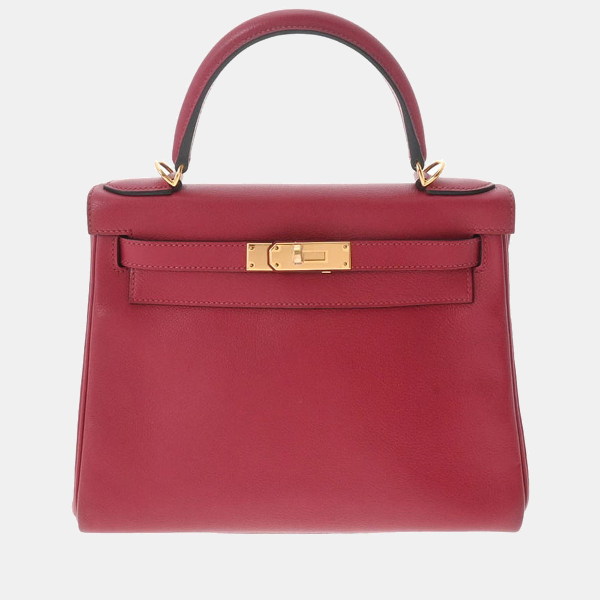Pre-owned Hermes Kelly 28 Inner Stitch Rouge Ash X Engraved (around 2016) Women's Ever Color Bag In Red