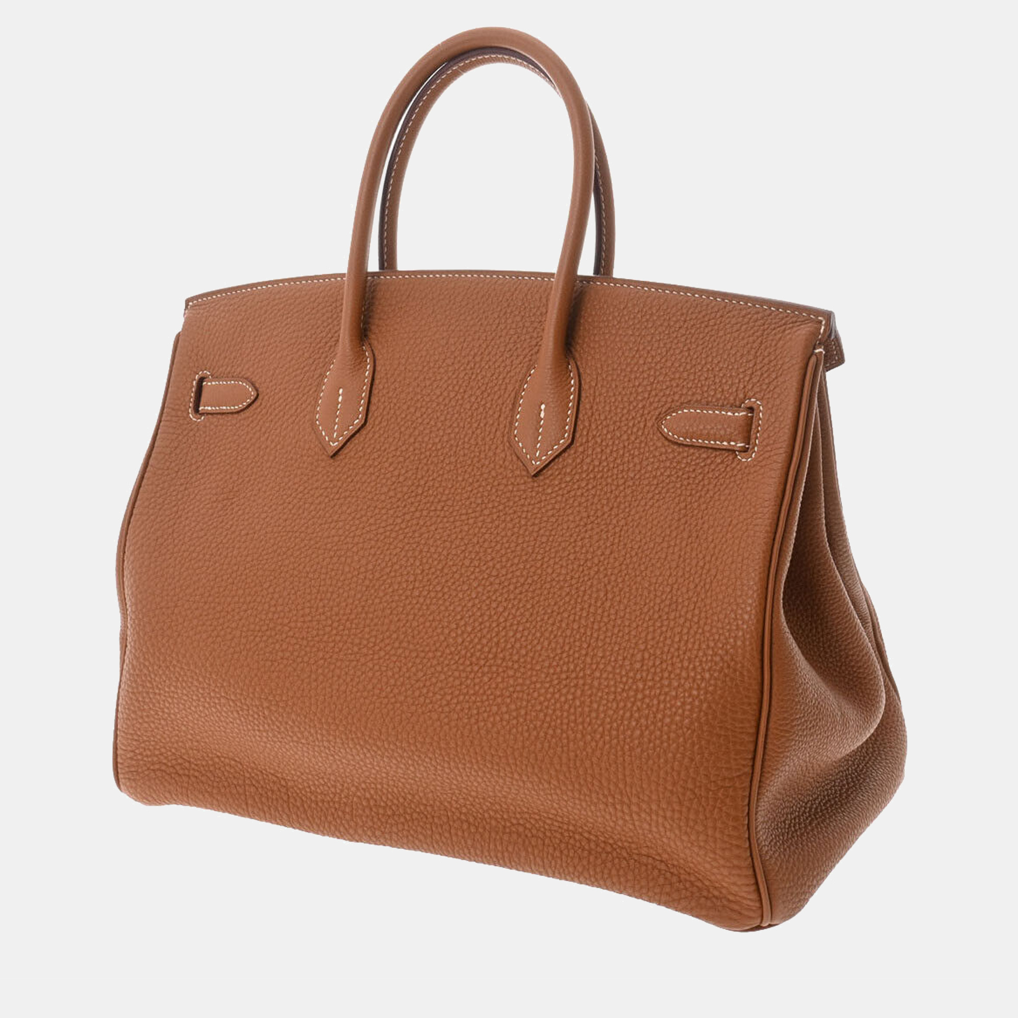 

Hermes Brown Togo Leather Palladium Hardware Birkin 35 Bag