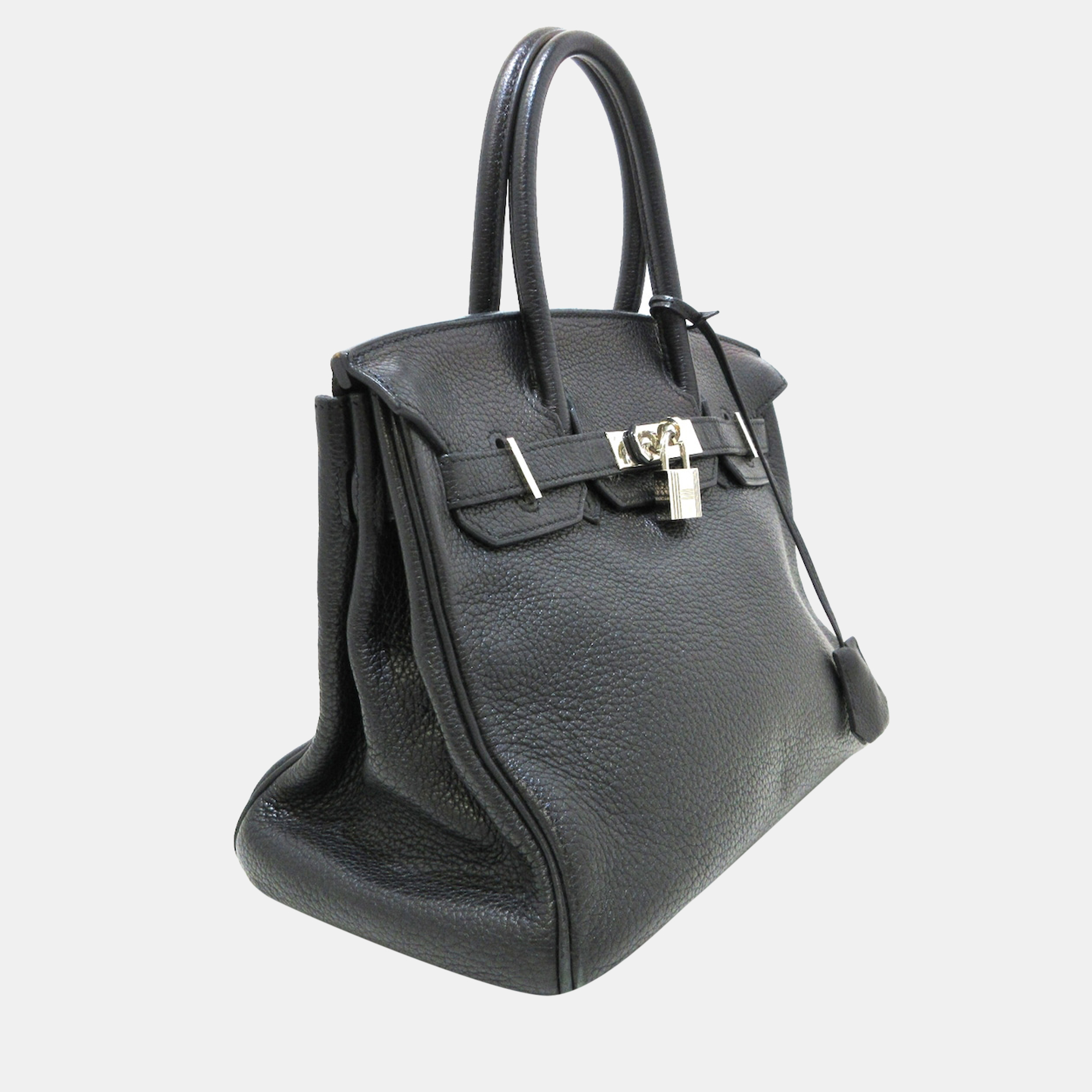 

Hermes Black Taurillon Clemence Leather Palladium Hardware Birkin 30 Bag