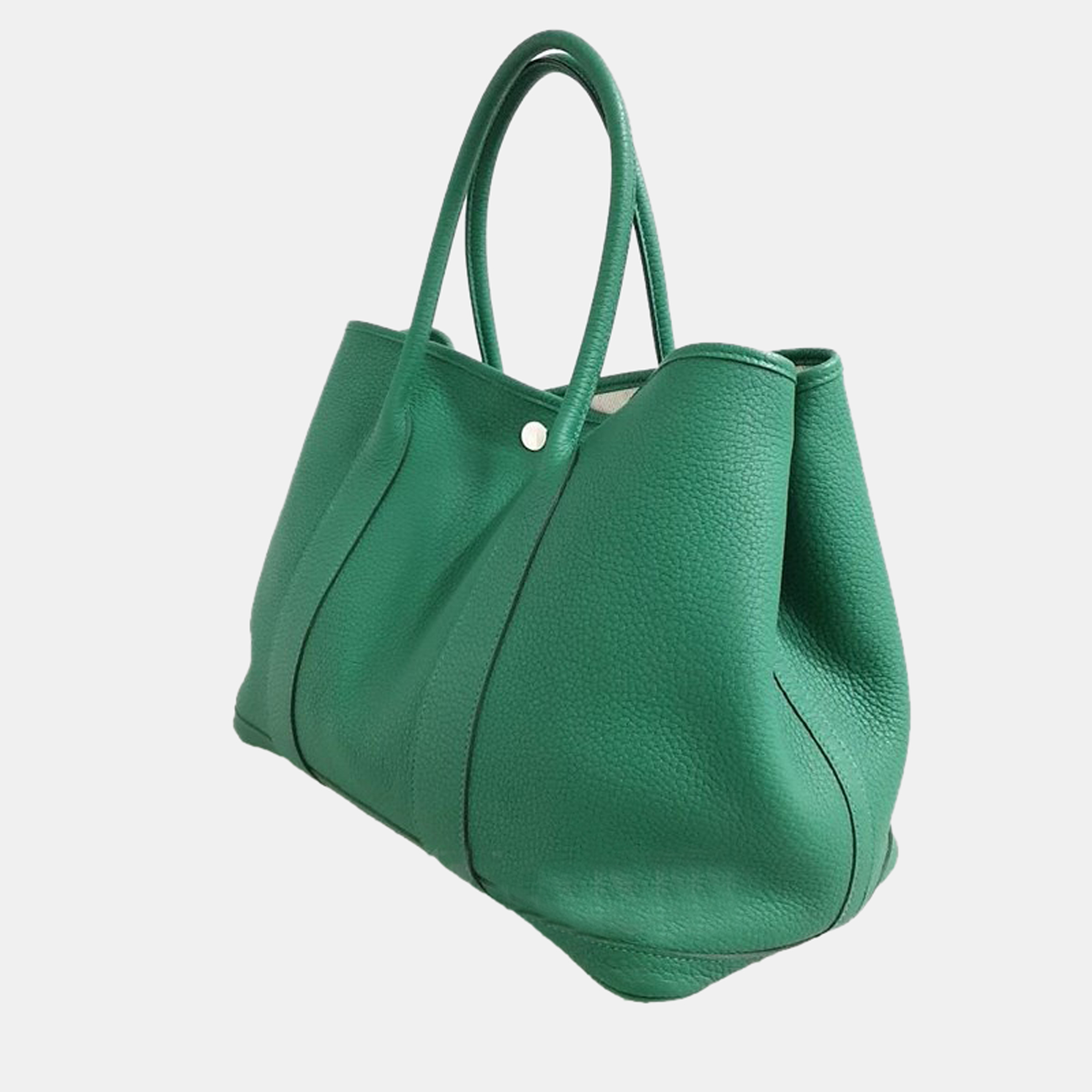 

Hermes Green Leather Garden Party 36 Tote Bag
