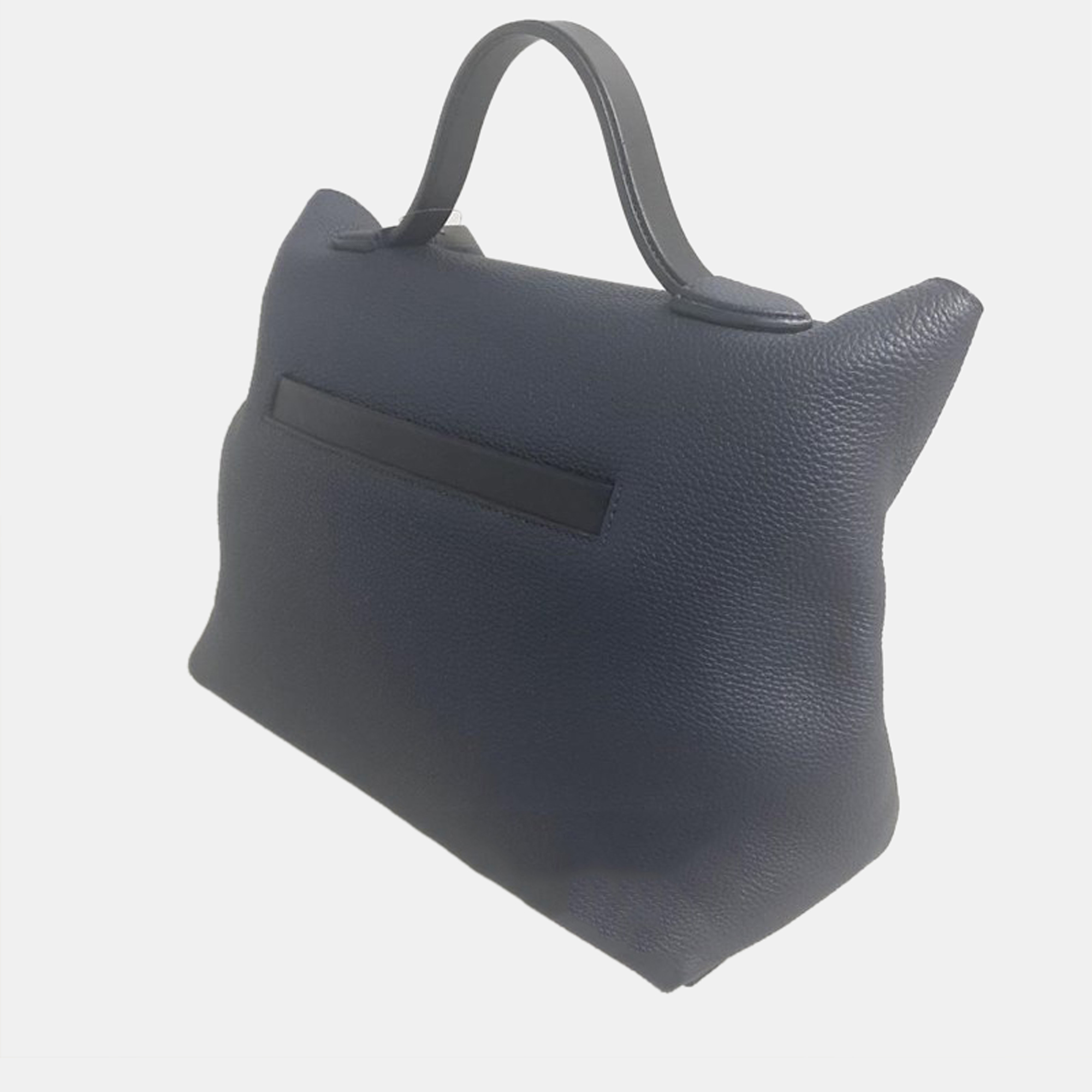 

Hermes Blue Leather Togo 24/24 Top Handle Bag