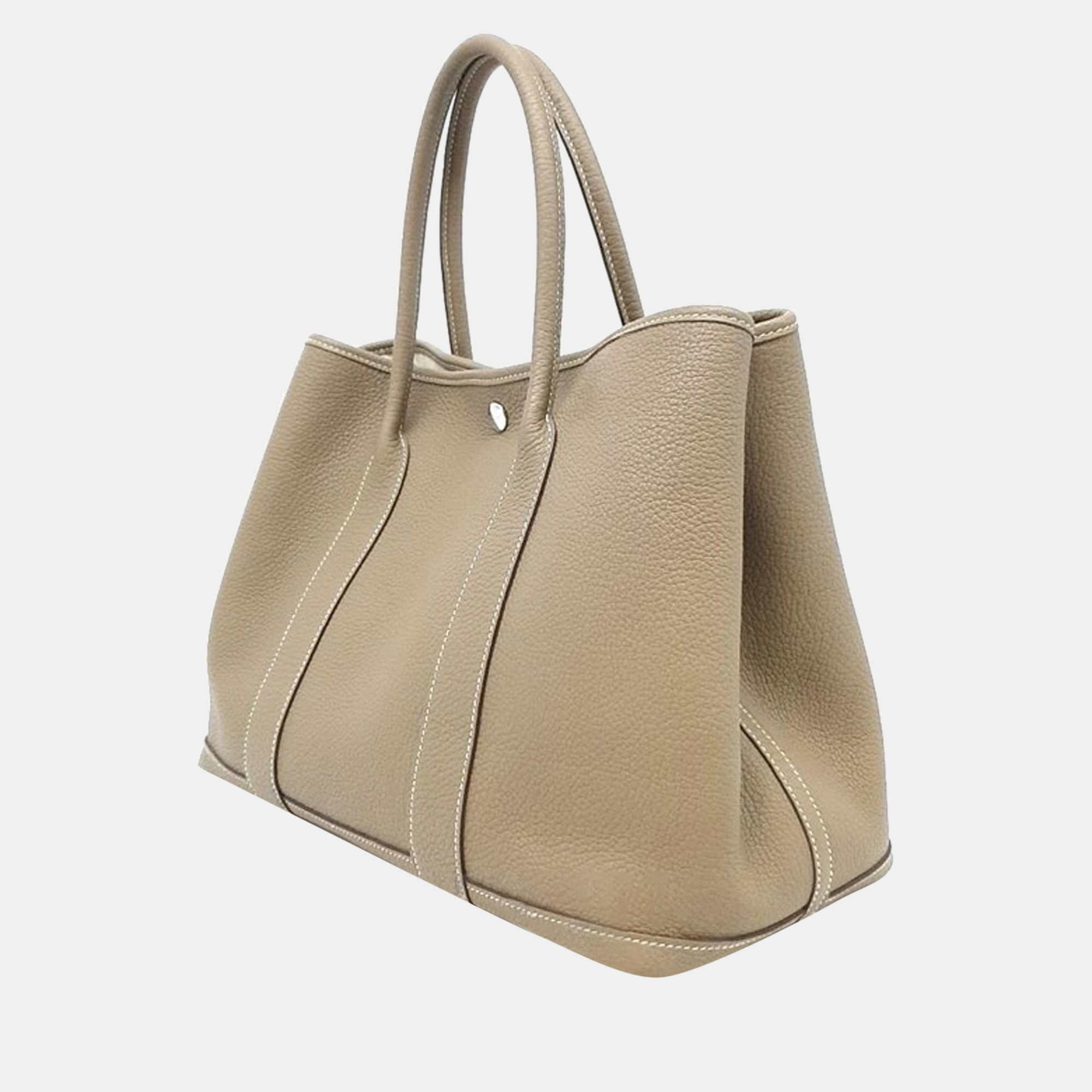 

Hermes Grey Leather Garden Party 36 Tote Bag