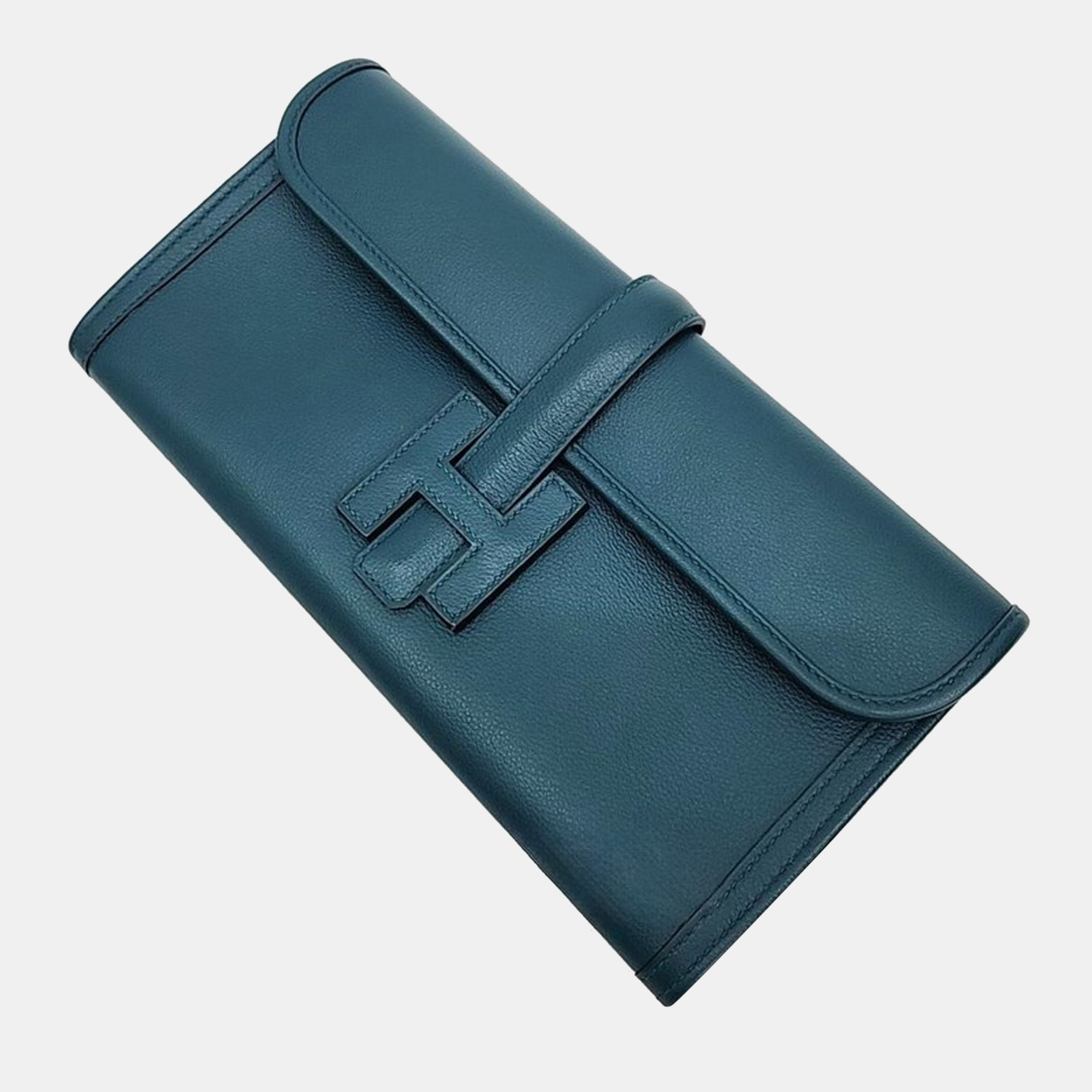 

Hermes Blue Leather Elan Jige 29 Clutch Bag