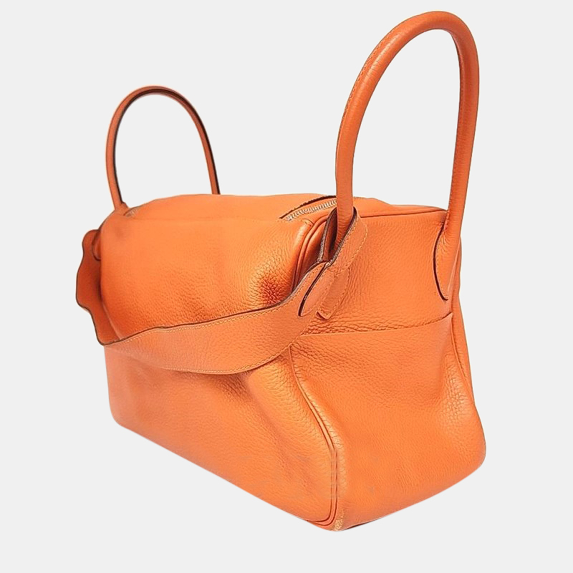 

Hermes Orange Clemence Leather Lindy 34 Shoulder Bag