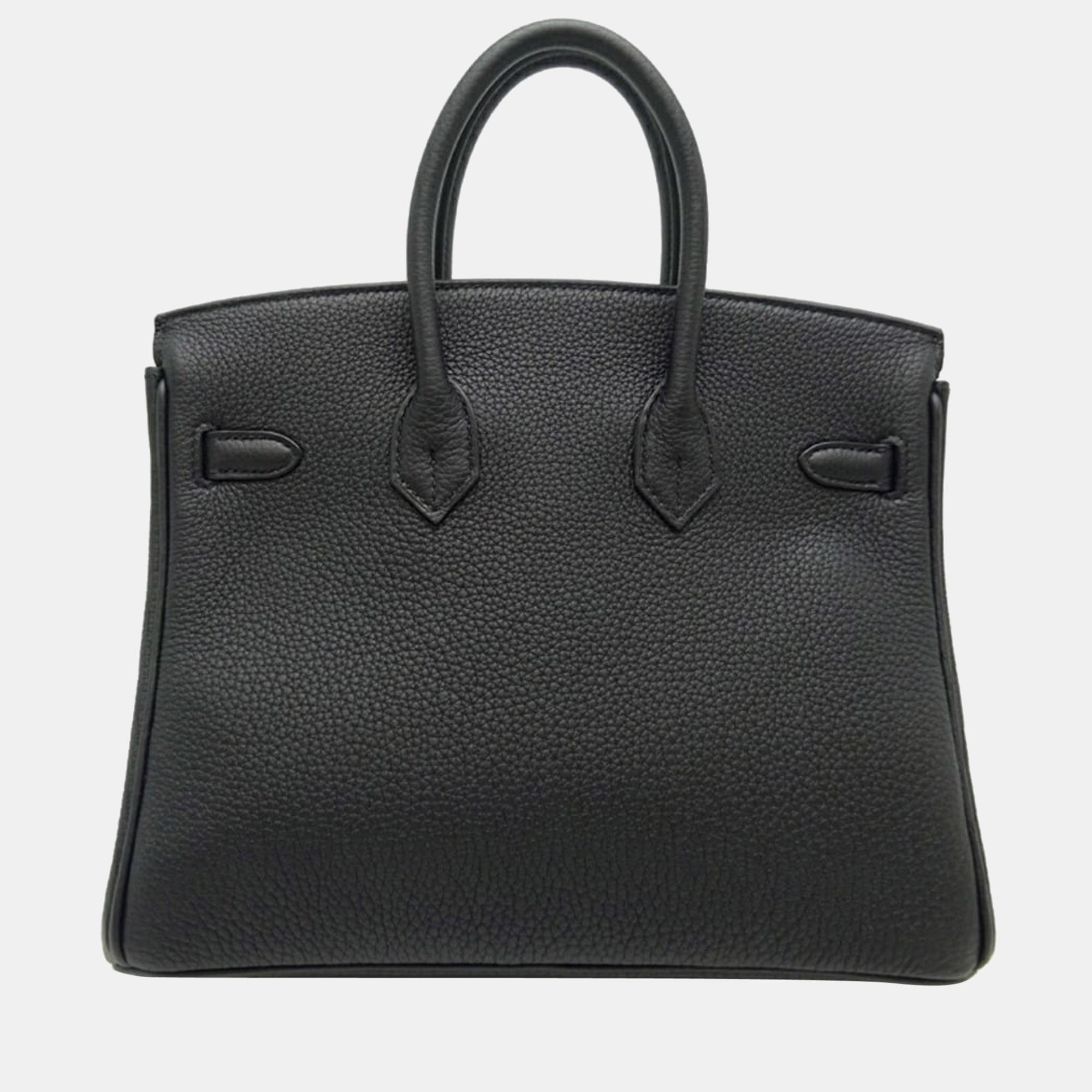 

Hermes Birkin 25 B Engraved 2023 with Metal Fittings Sticker Ladies Handbag Togo Noir (Black) x Rose