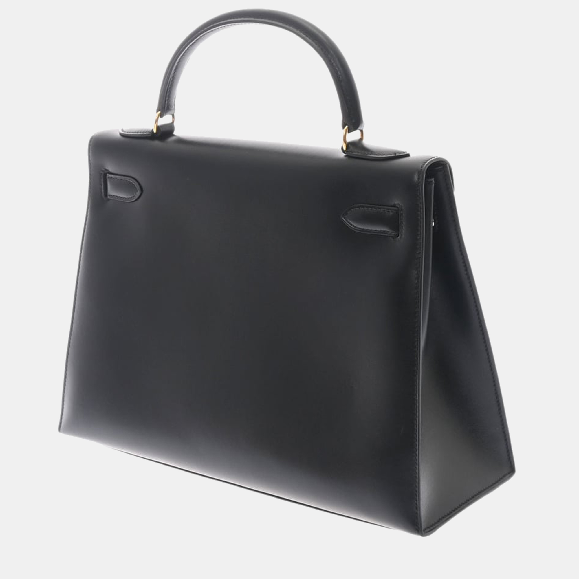 

HERMES Hermes Kelly 32 Outer stitching black A stamped (around 1971) ladies' boxcalf bag