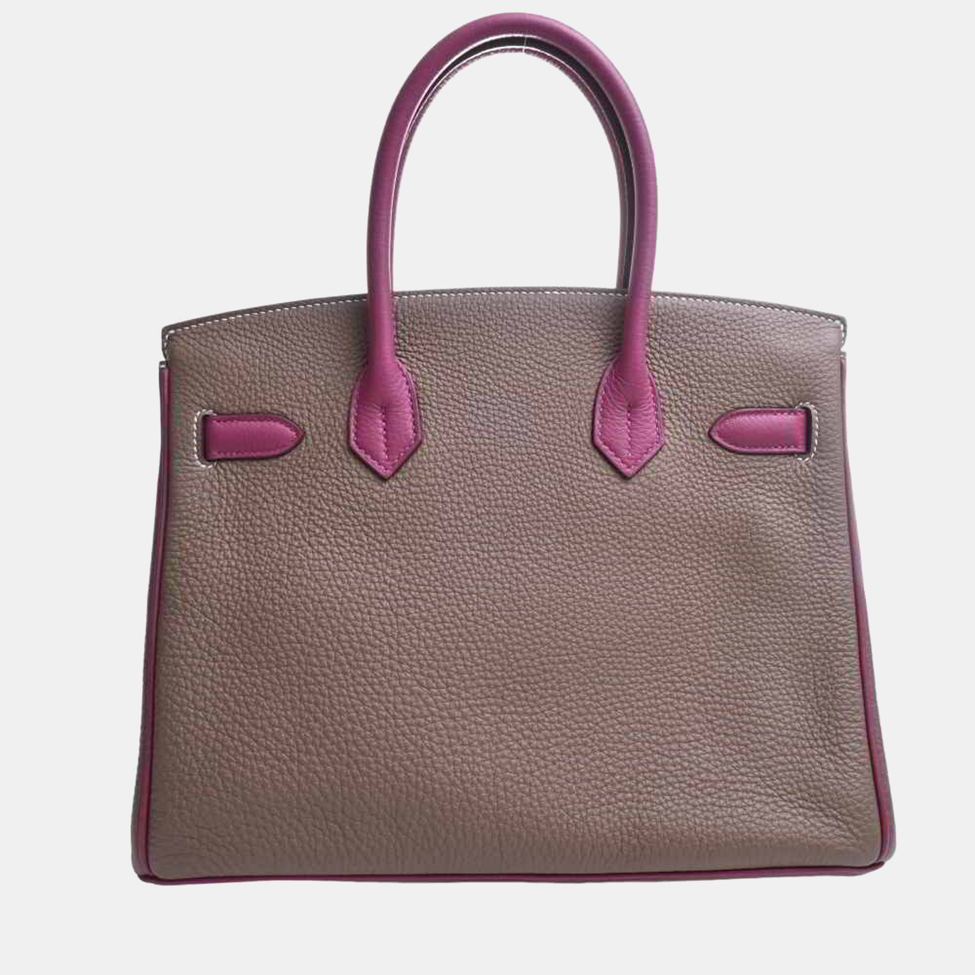 

HERMES Hermes Togo Birkin 30 Handbag Greige Pink, Grey