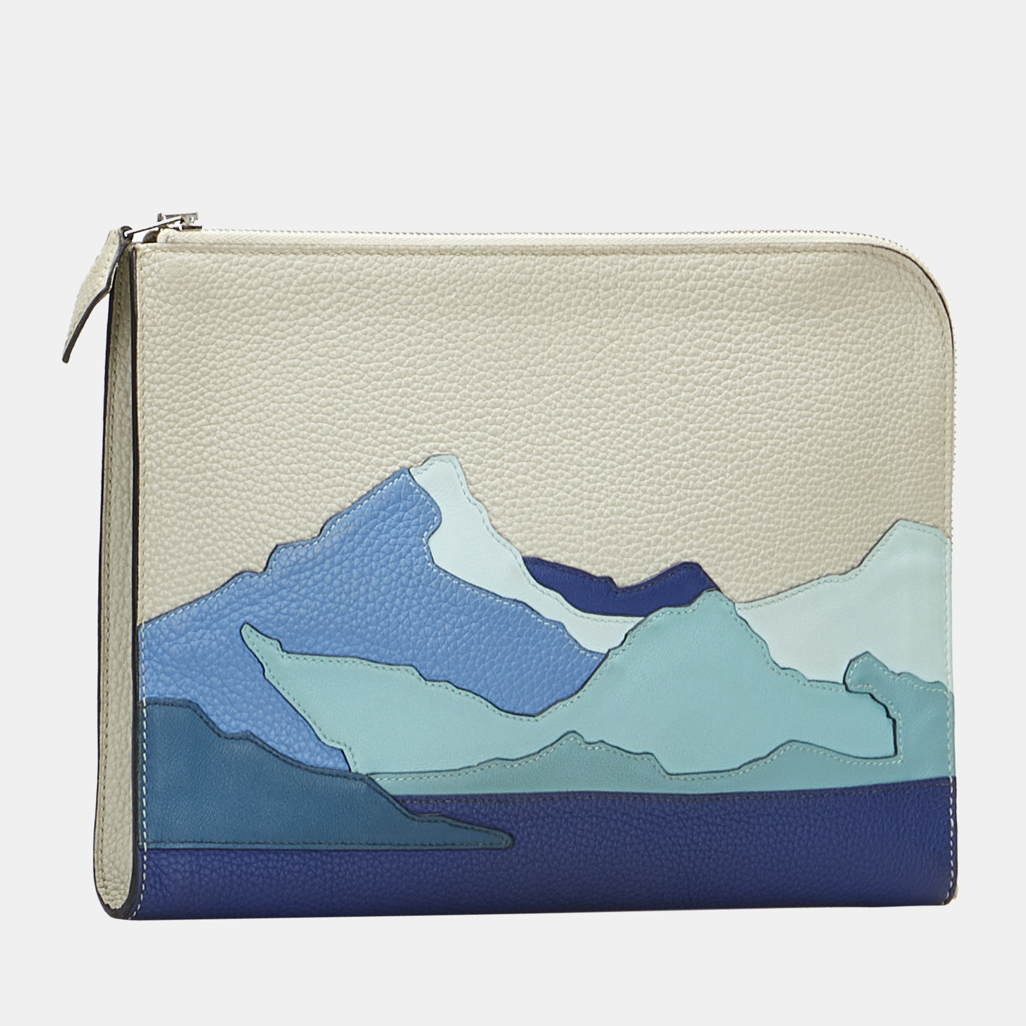 

Hermes Blue Endless Road Clutch Bag