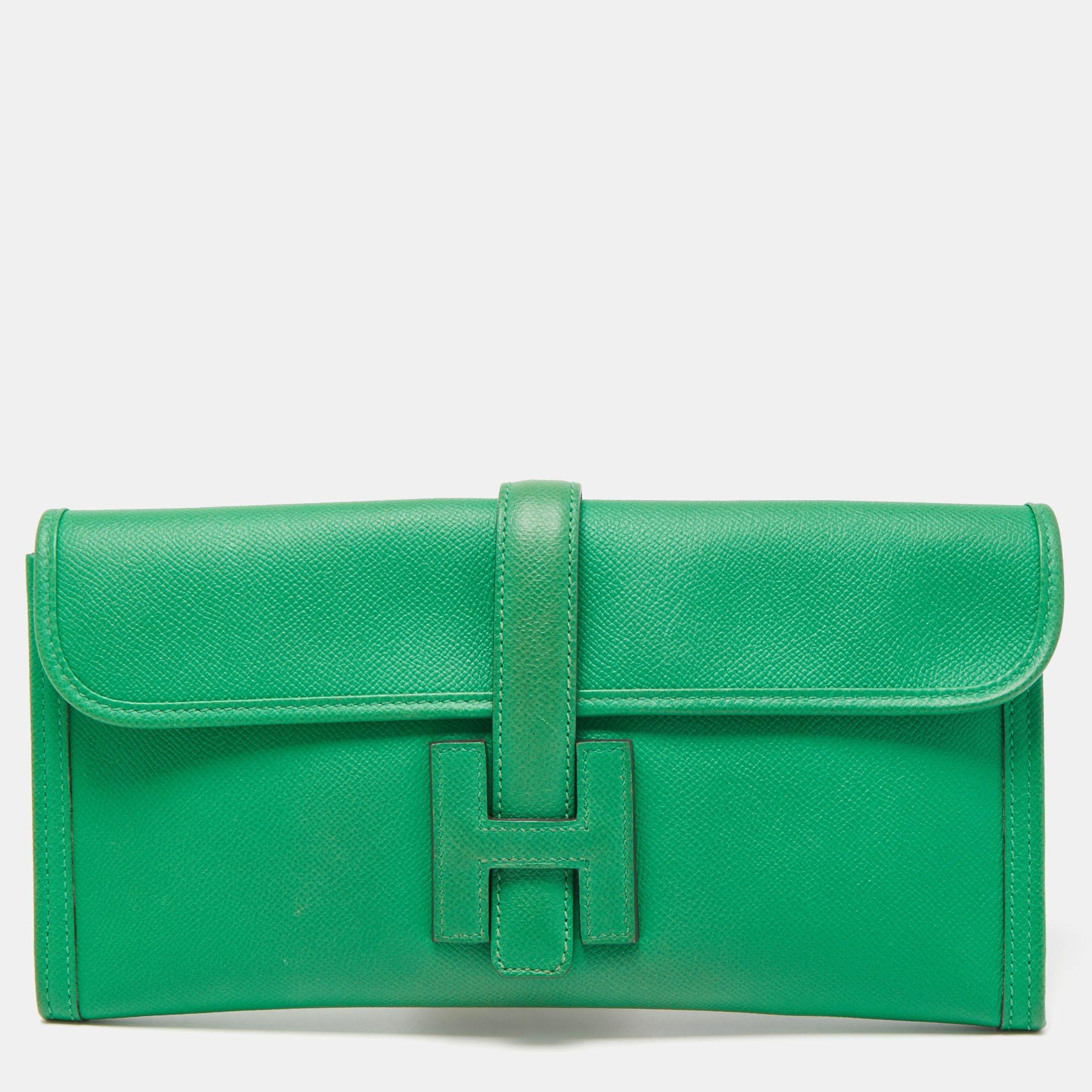 Hermès Jige Elan 29 Clutch Bag - Green