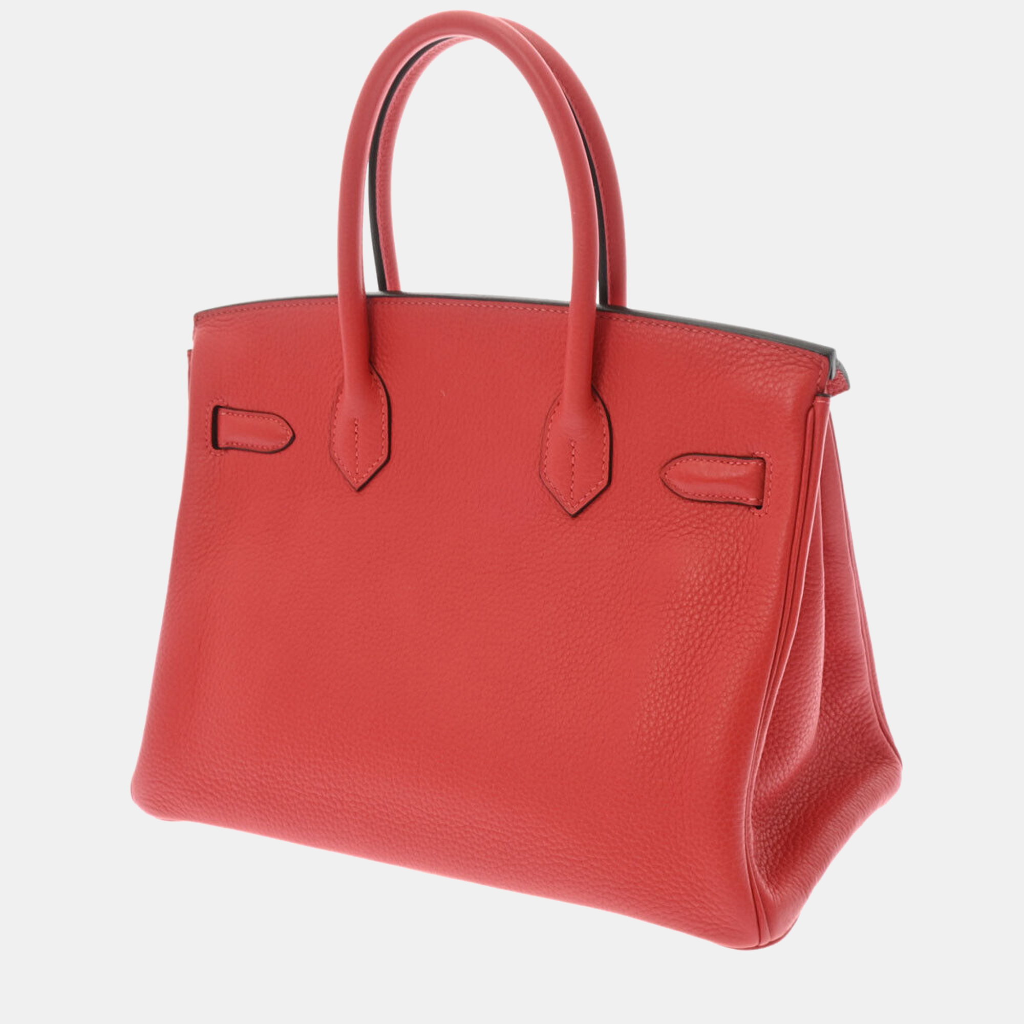 

Hermes Red Clemence Leather Palladium Hardware Birkin 30 Bag