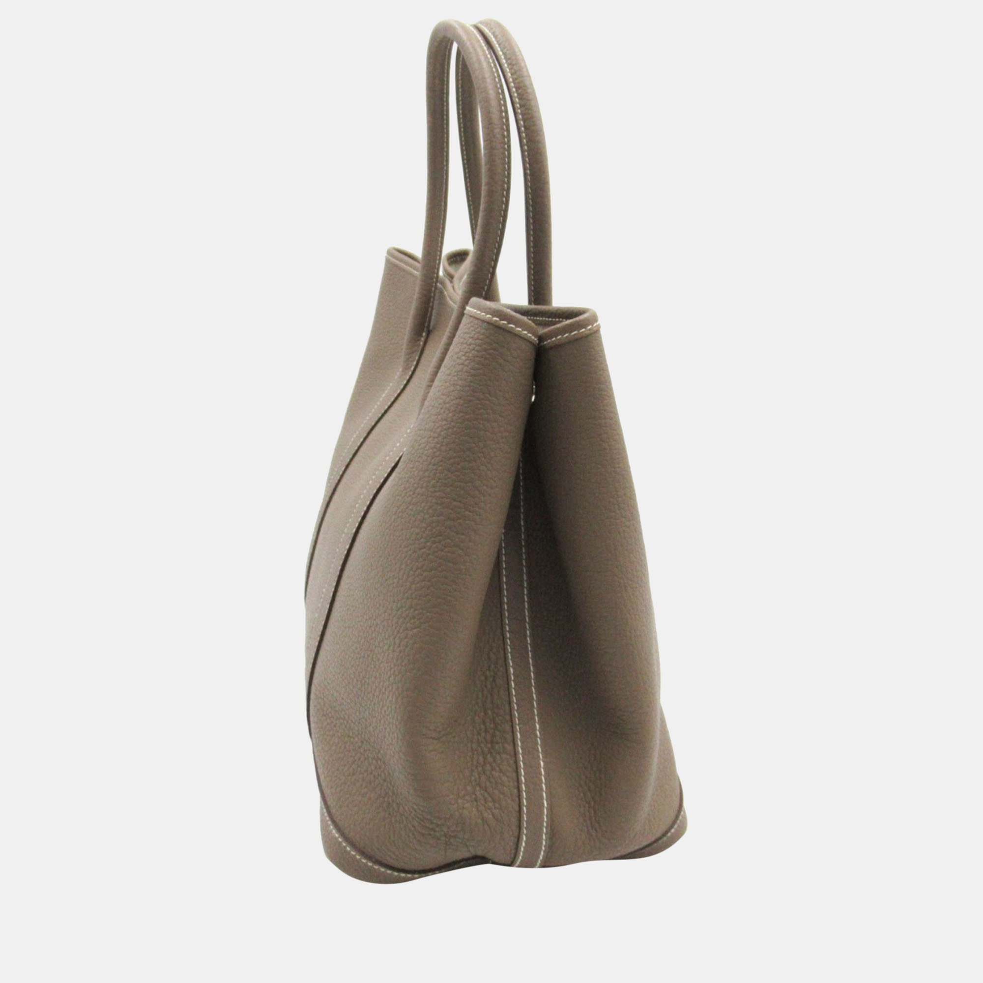 

Hermes Brown Negonda Leather Garden Party PM Tote Bag
