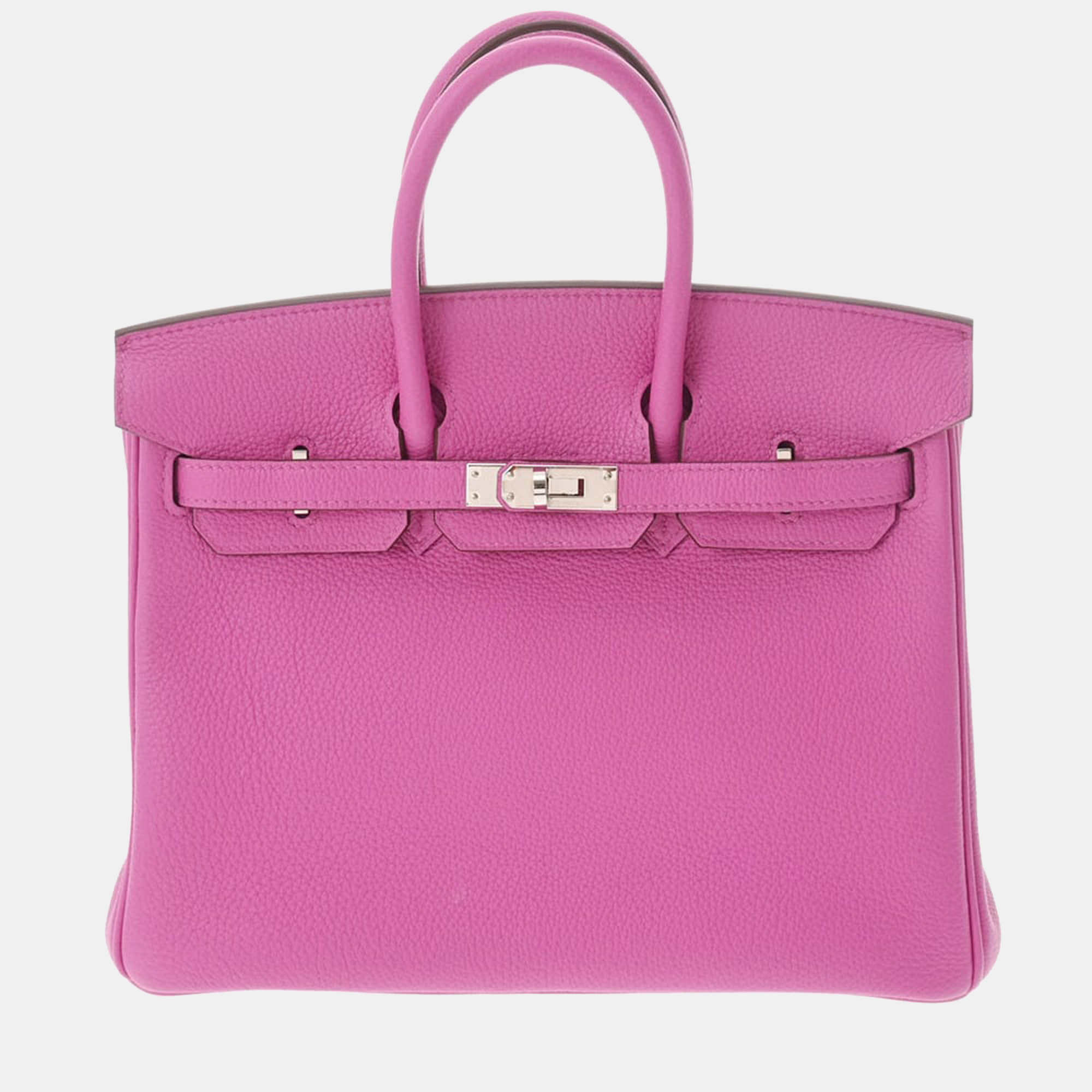 Pre-owned Hermes Birkin 25 Magnolia Palladium Hardware C Engraved (circa 2018) Women's Togo Handbag In Pink