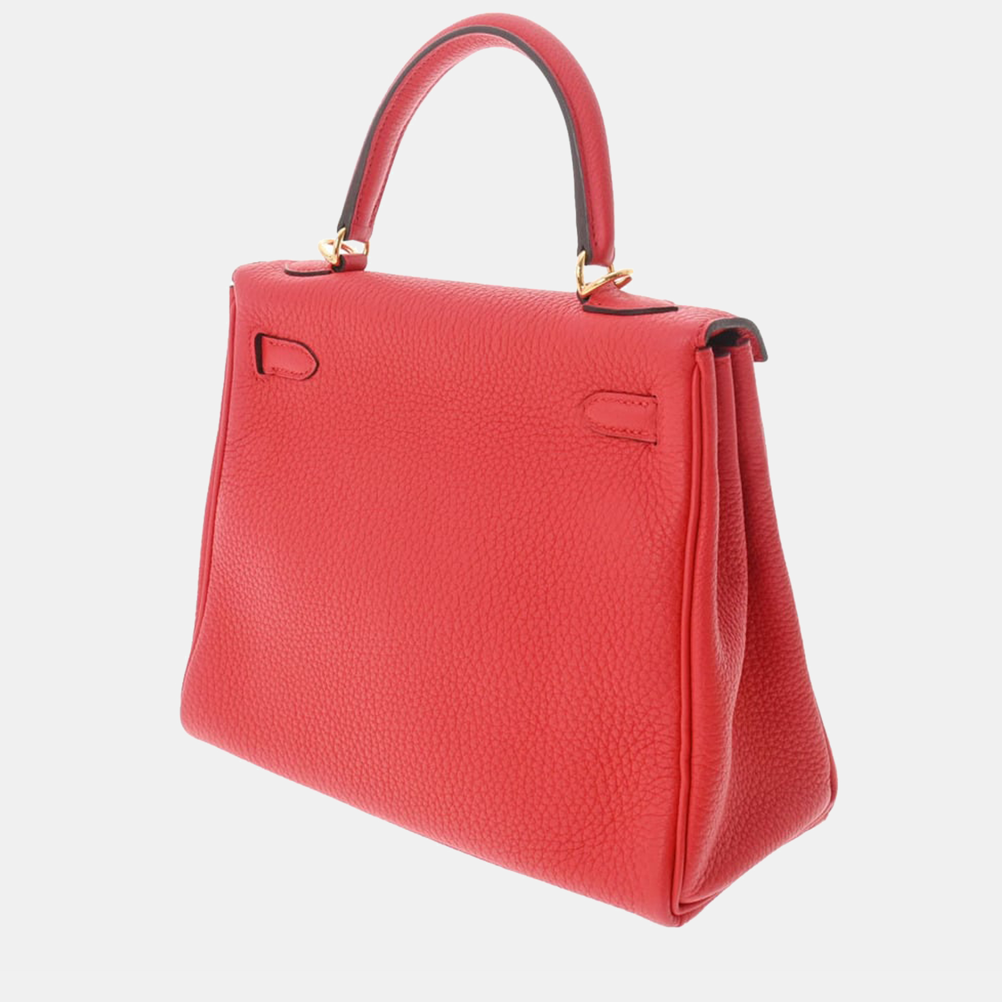 

HERMES Kelly 25 Inner Stitch Rouge Coup D Stamp (Around 2019) Women's Taurillon Clemence Bag, Red