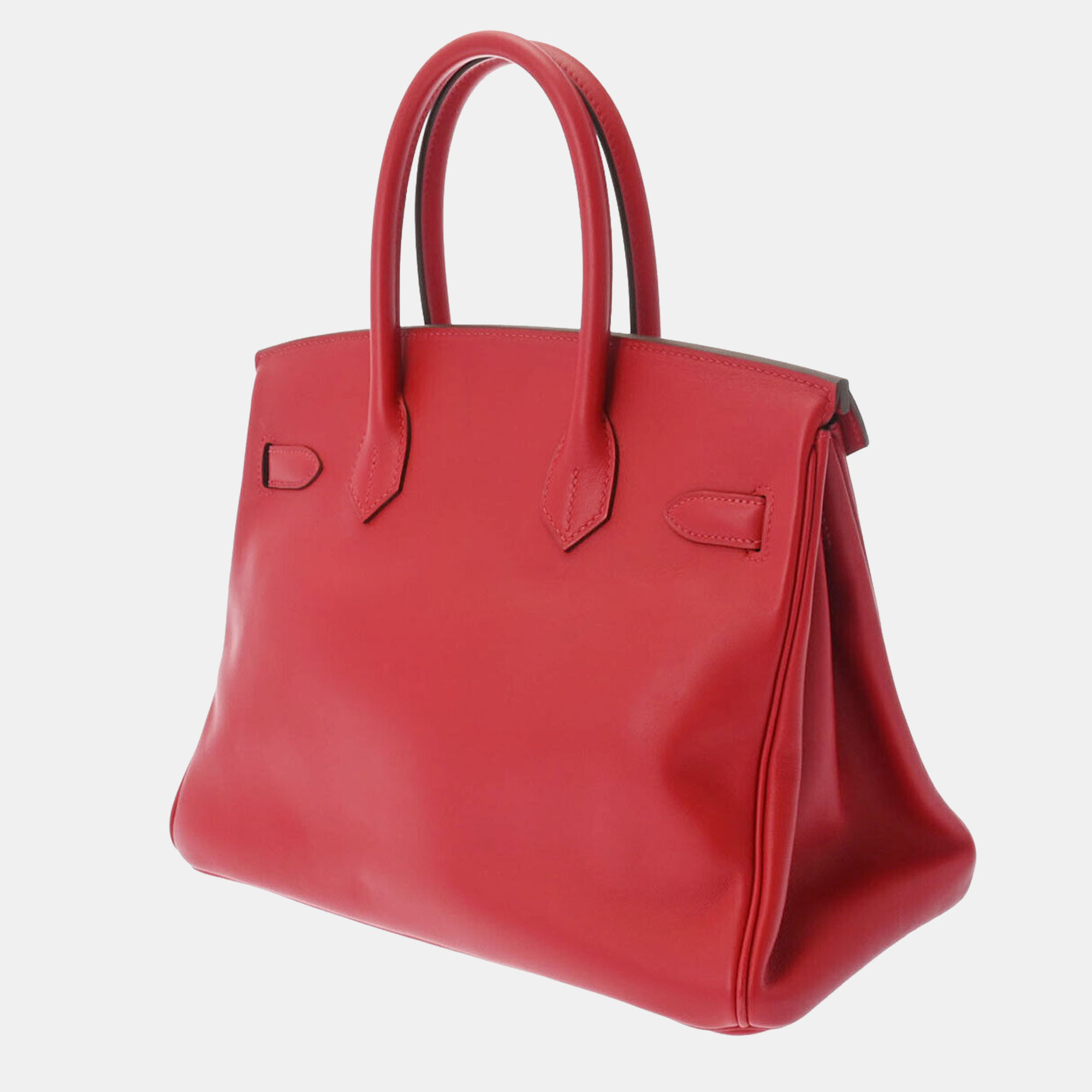 

Hermes Red Swift and Epsom Leather Palladium Hardware Tressage Birkin 30 Bag