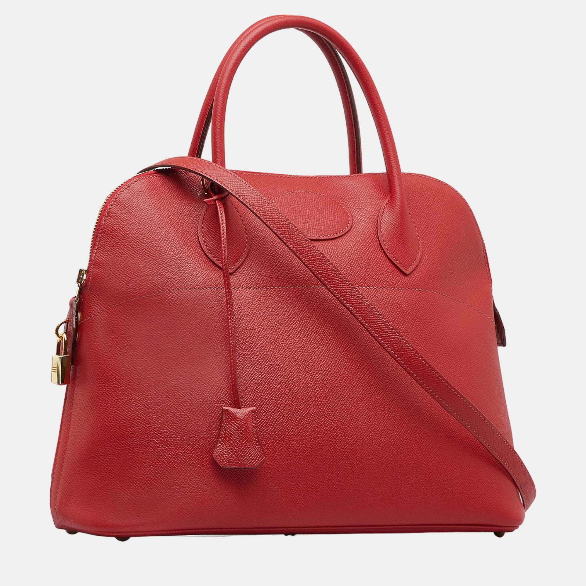 

Hermes Red 2007 Epsom Bolide 35