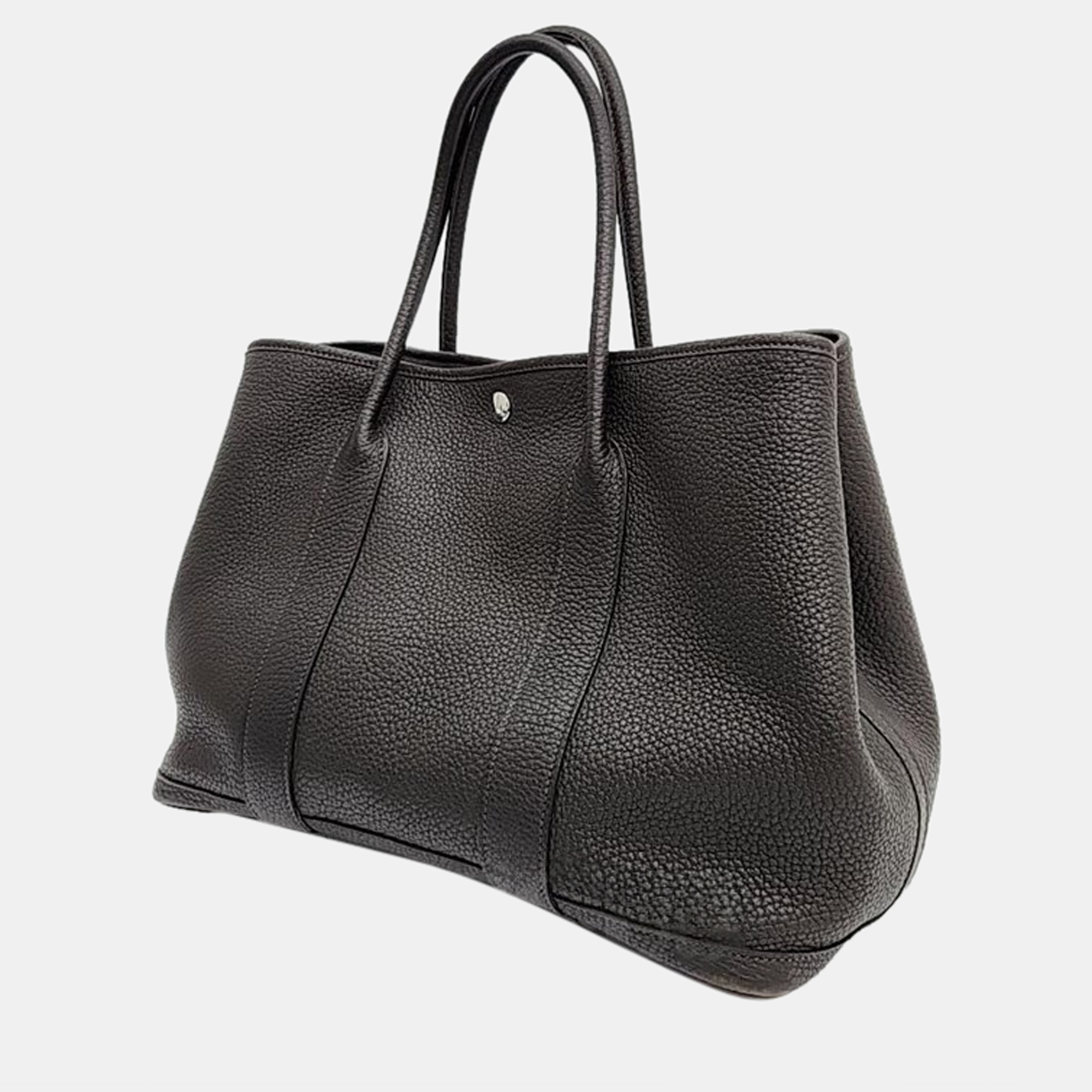 

Hermes Leather 36 Garden Party Tote, Black