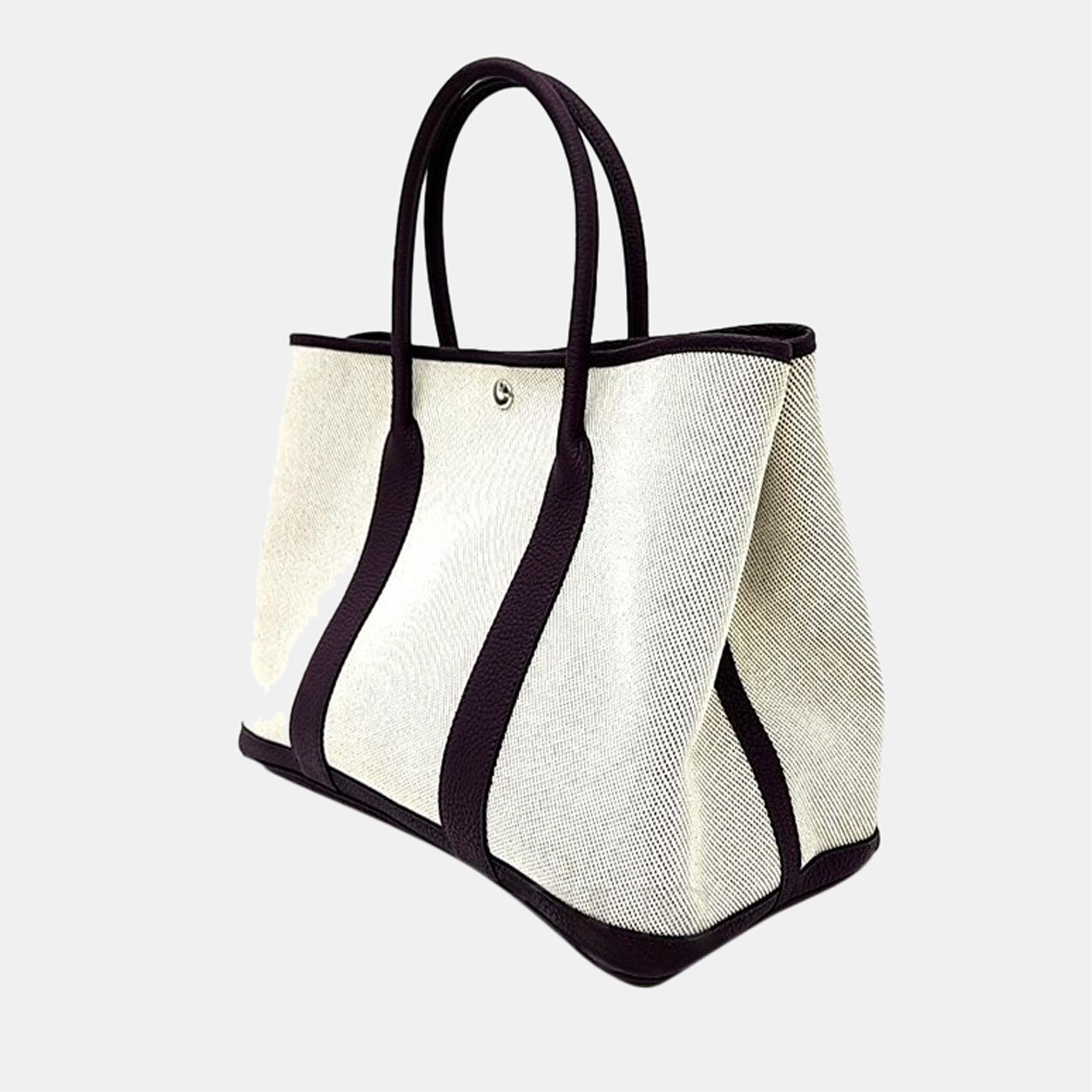 

Hermes Leather, Fabric 36 Garden Party Tote, Beige