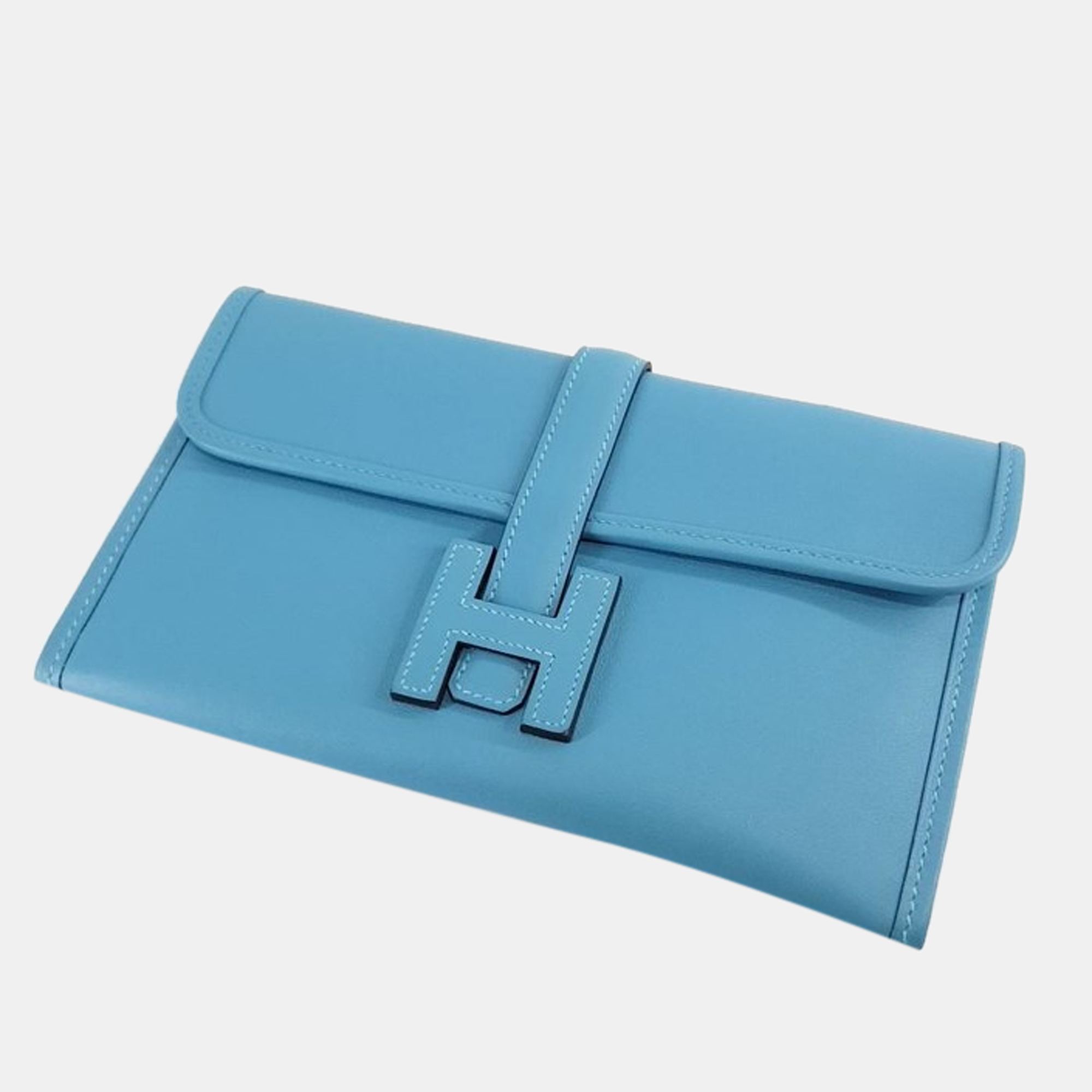 

Hermes Leather Duo Jige Wallet, Blue