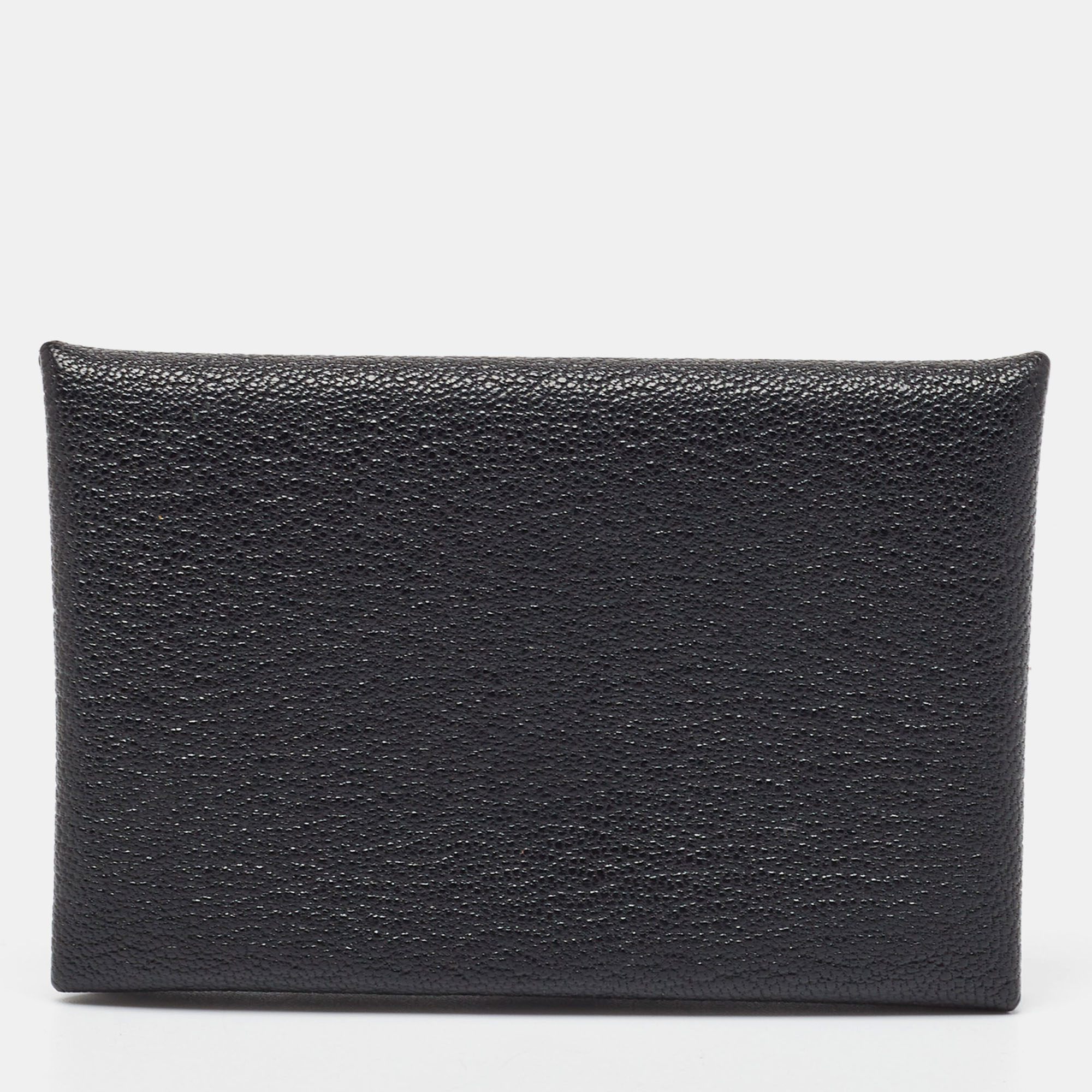 Hermes Calvi Card Holder Epsom Leather NOIR/BLACK