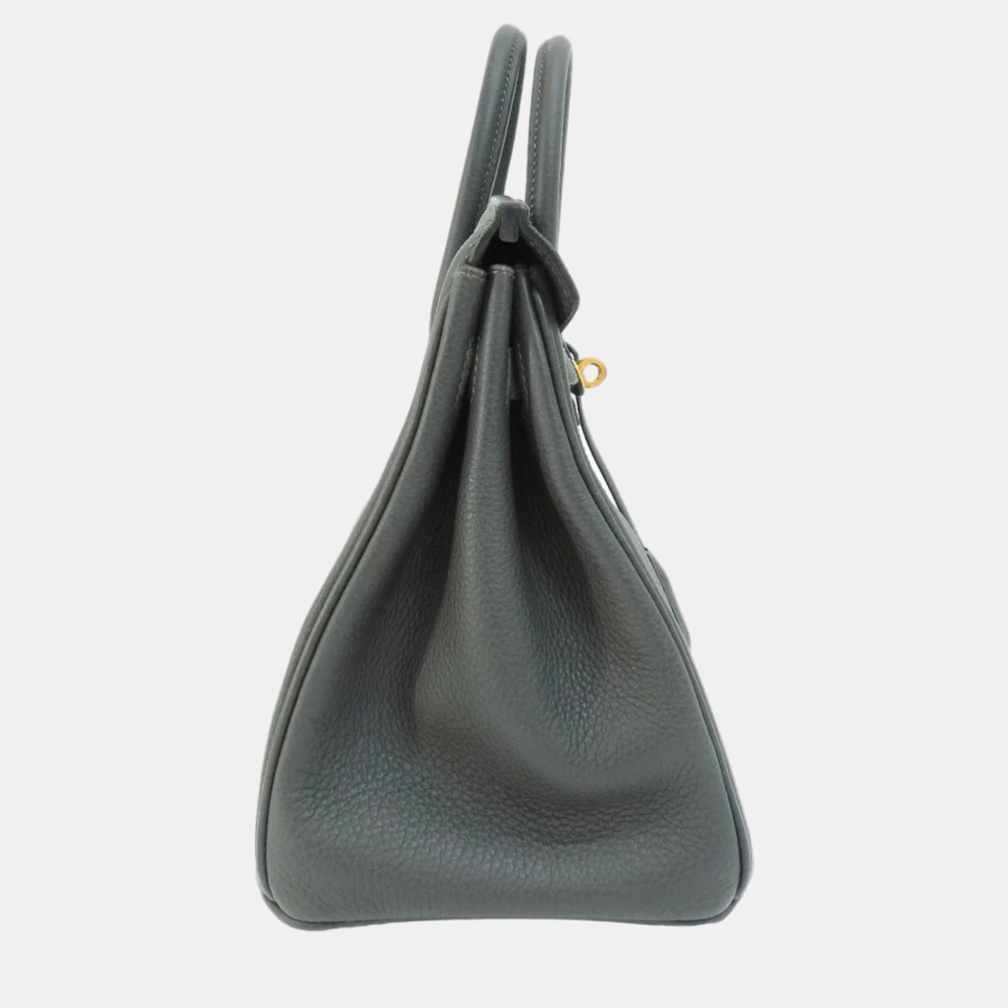 

Hermes Birkin 25 Gray Handbag Togo Women's, Grey