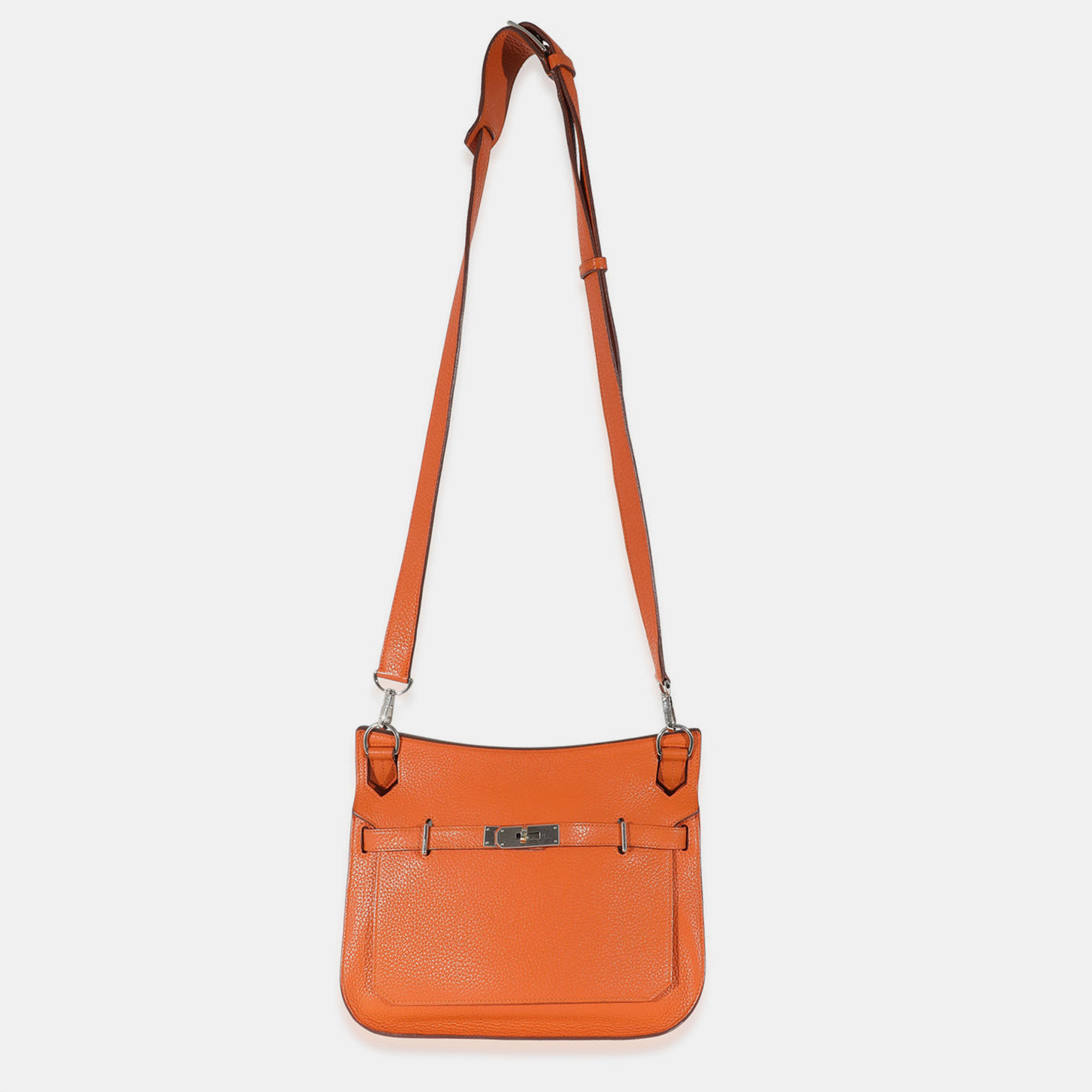 

Hermes Orange Clemence Jypsiere 28 PHW