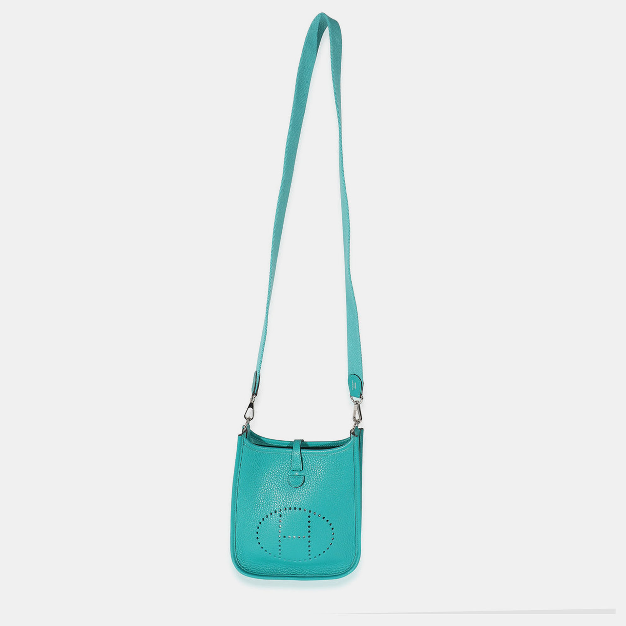 

Hermes Bleu Paon Clemence Evelyne TPM PHW, Blue