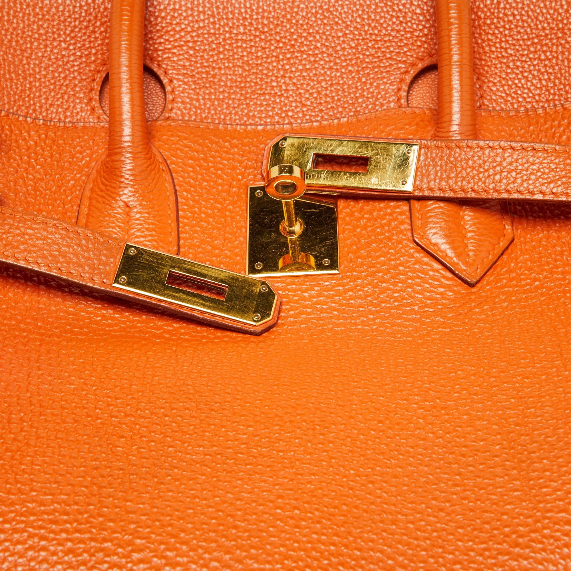 Hermes Birkin HAC Togo 32 Orange in Leather with Palladium - US