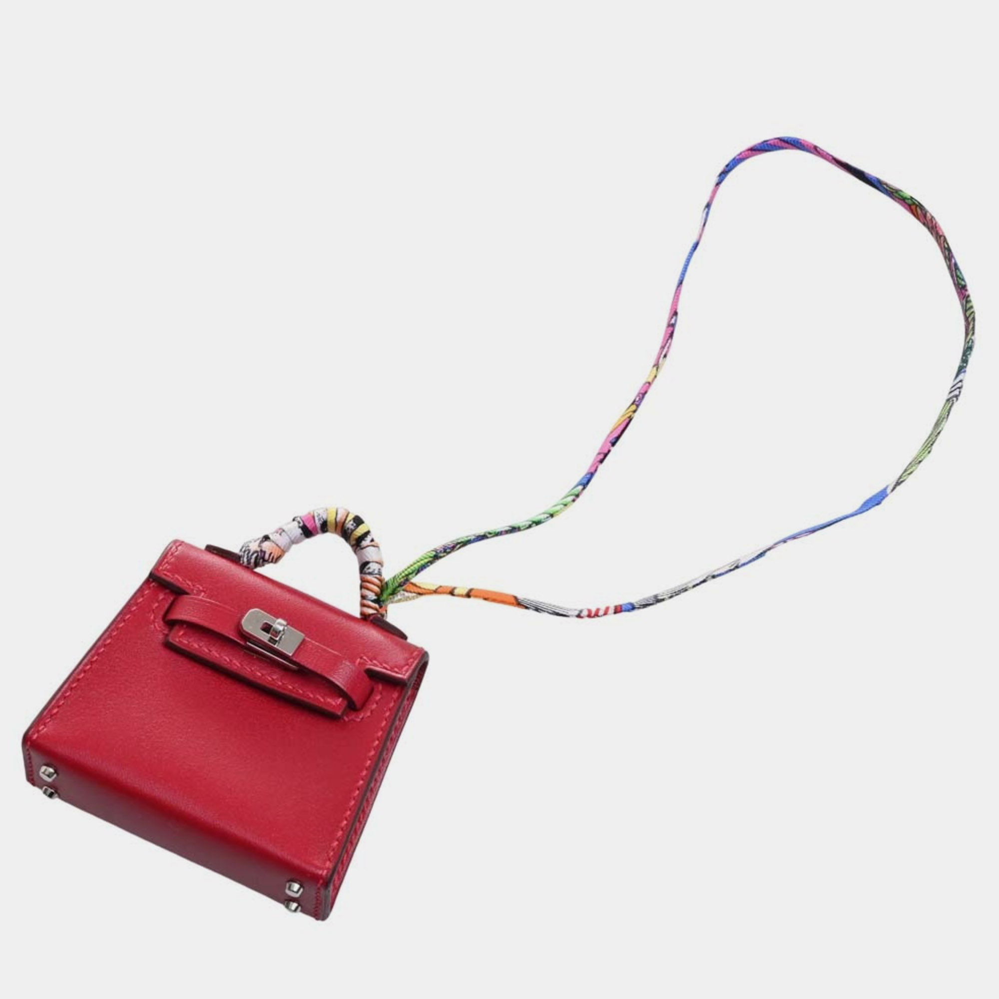 

HERMES Vota Delact Micro Kelly Charm Red Ladies