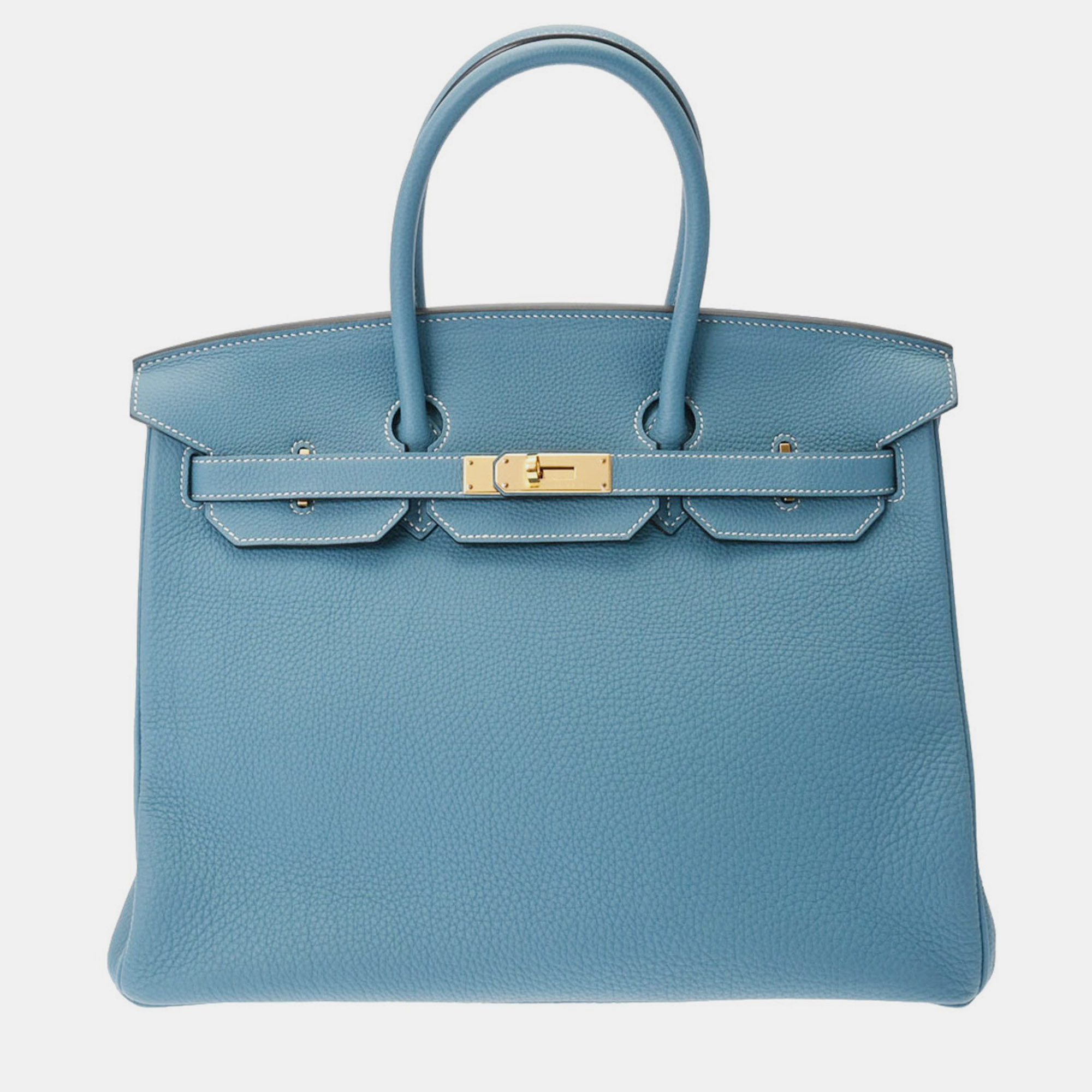 

HERMES Birkin 35 Blue Jean □R stamp (around 2014) Women's Togo Handbag