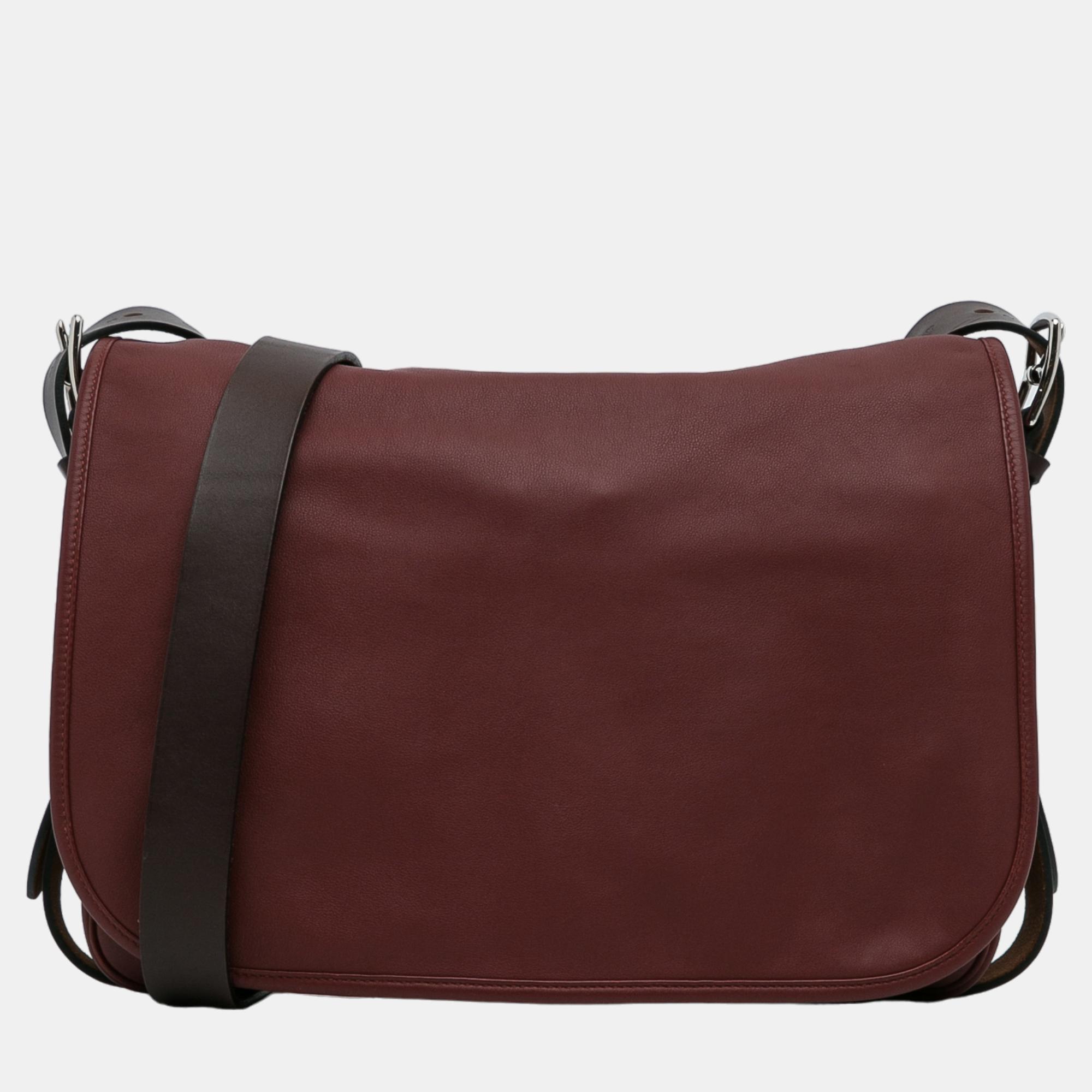 

Hermes Red Sikkim Barda 30 Messenger Bag