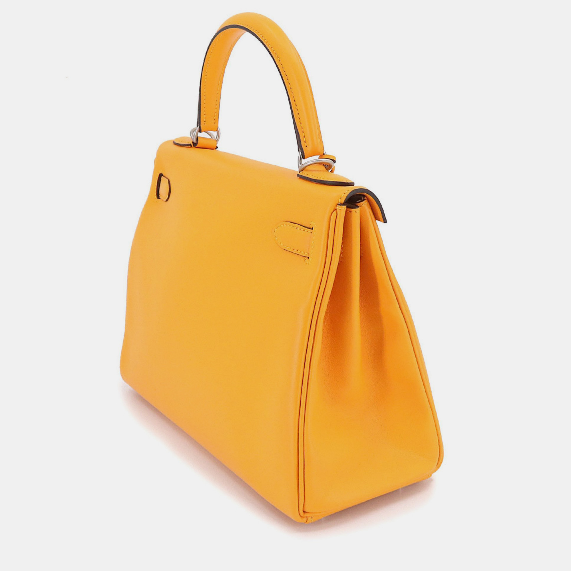 

Hermes Kelly 28 Personal SPO 2way Hand Shoulder Bag Swift Jaune Doll C Engraved Inner Sewing Matte Silver Hardware, Yellow