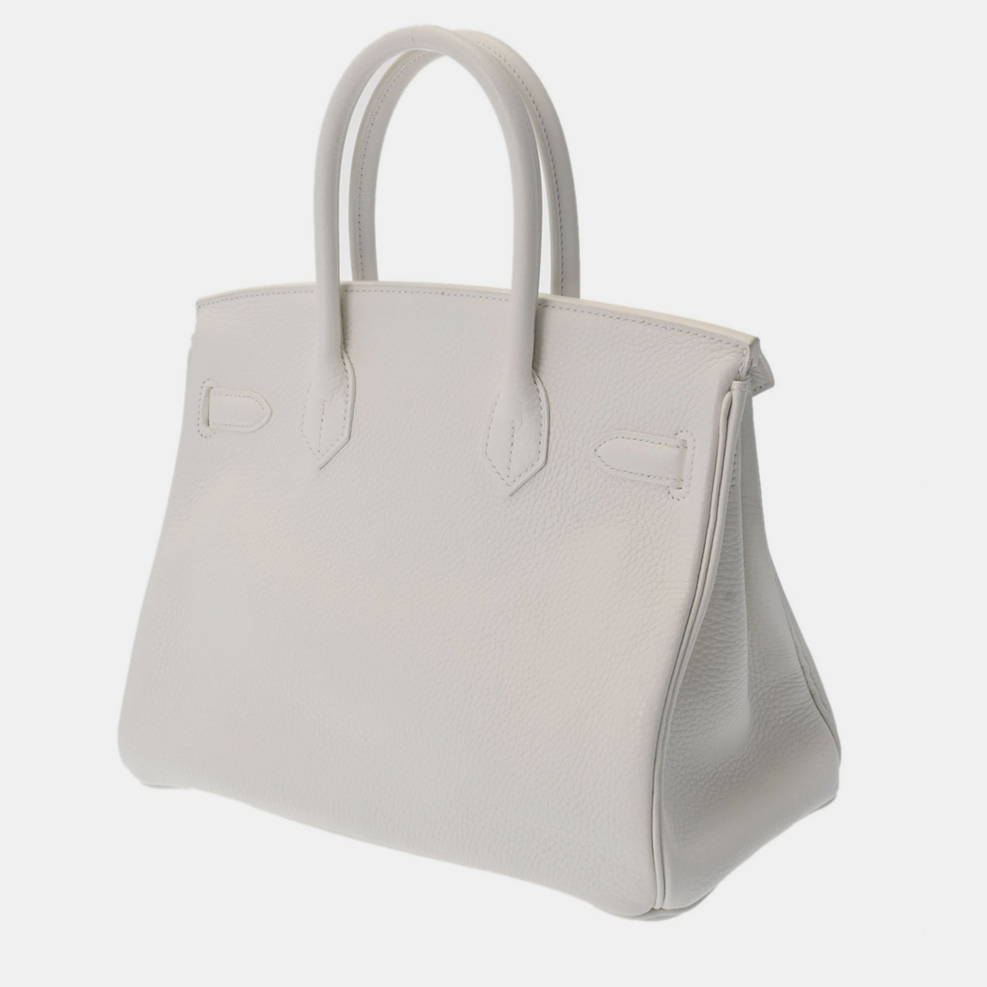 

HERMES Birkin 30 White Palladium Hardware X Engraved (around 2016) Women's Taurillon Clemence Handbag
