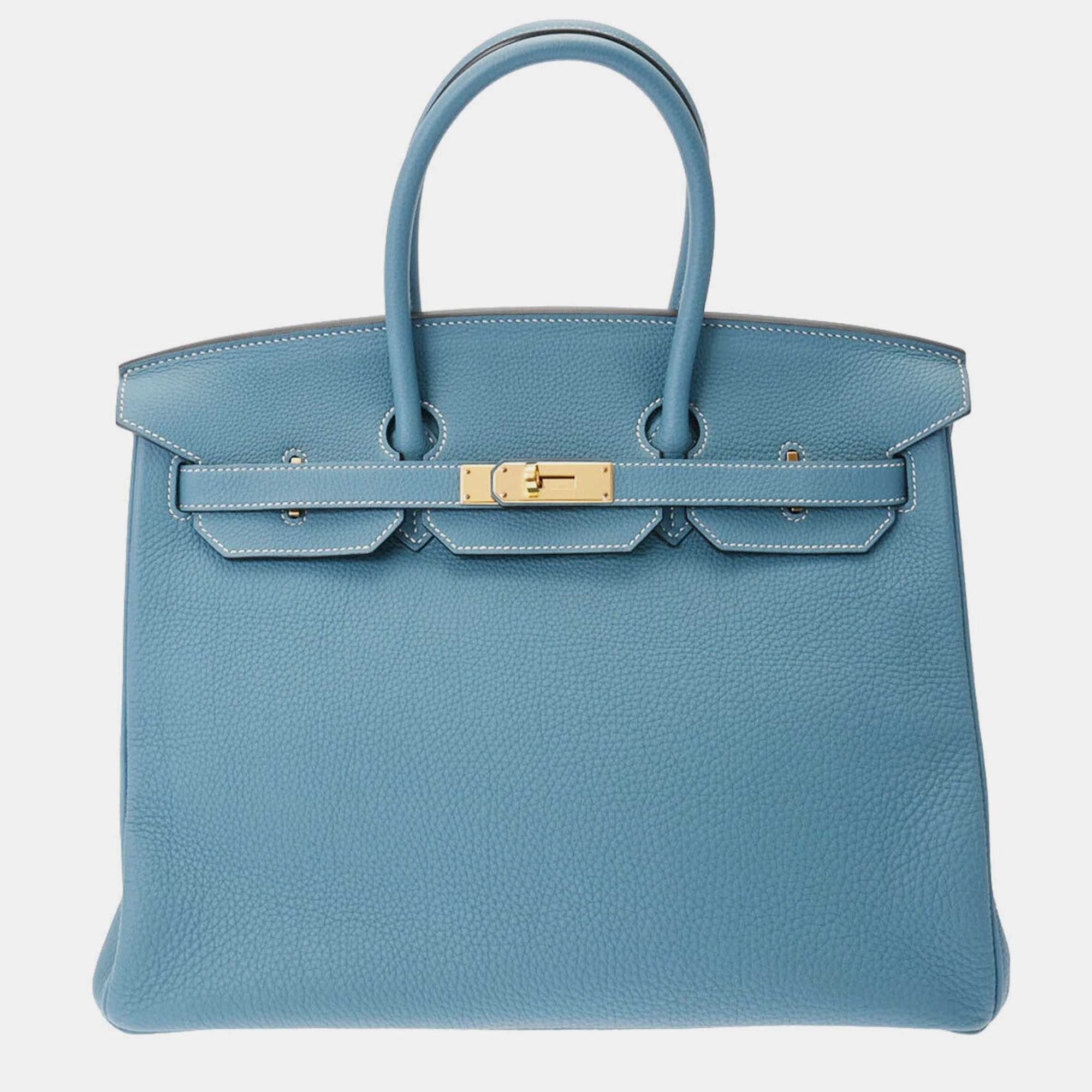 

Hermes Blue Togo Leather Birkin 35 Handbag