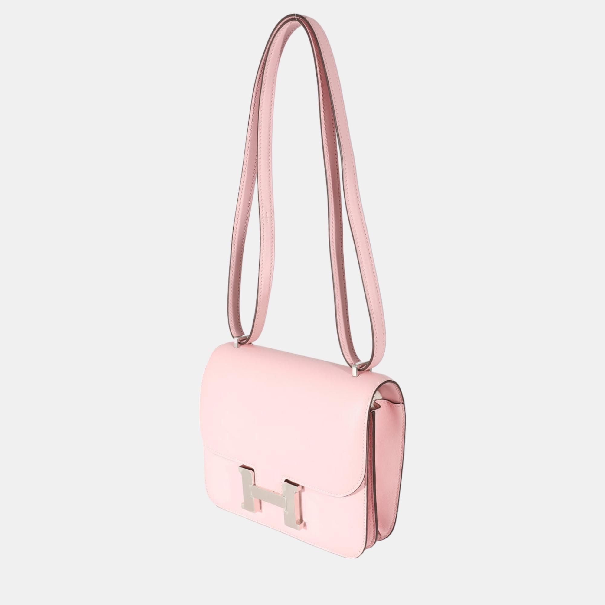 

Hermès Rose Sakura Swift Constance 18 PHW, Pink